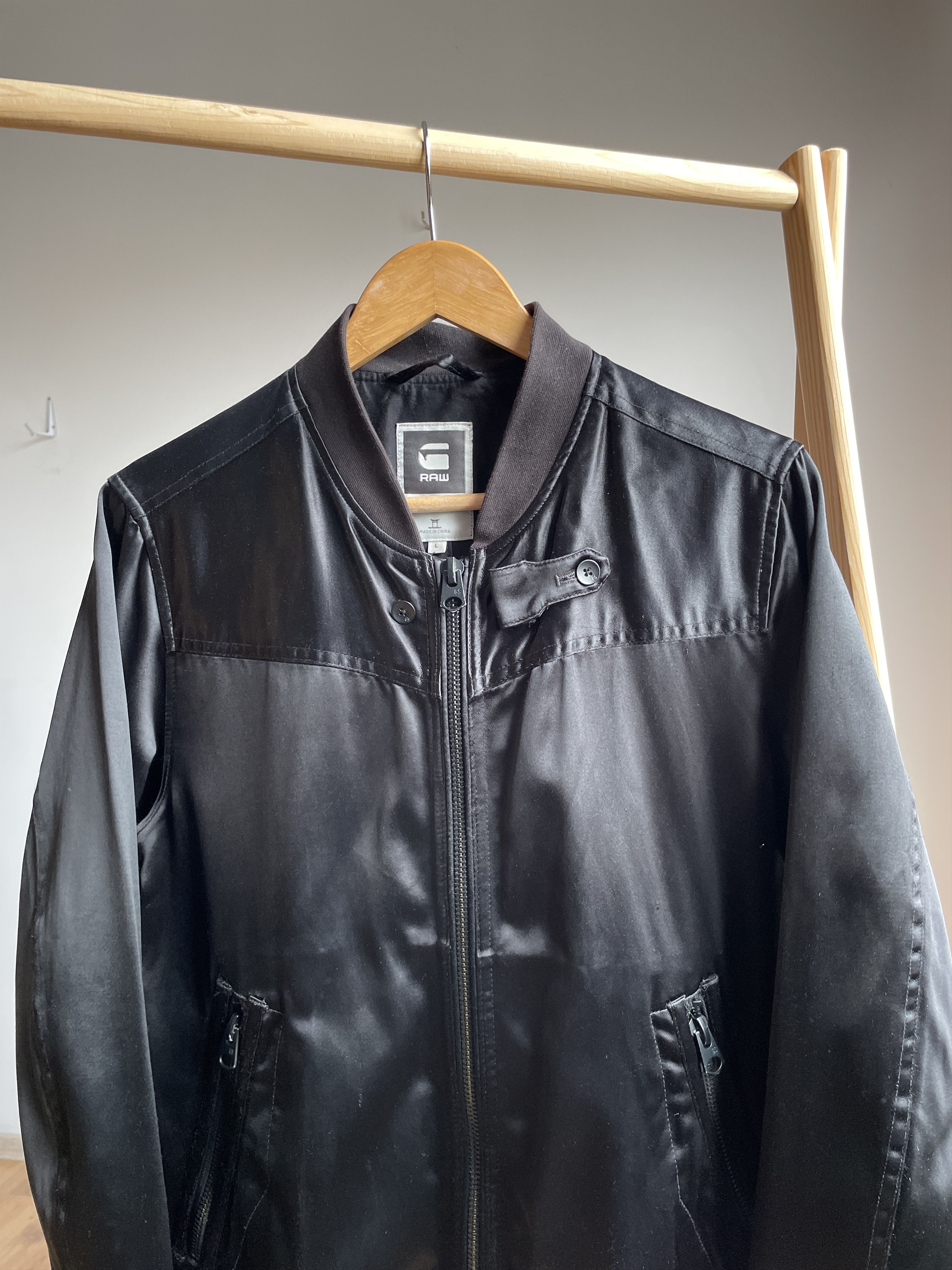 G-Star G Star Raw New Riley Satin Slim 3D Bomber Jacket Size L Size US L / EU 52-54 / 3 - 3 Thumbnail