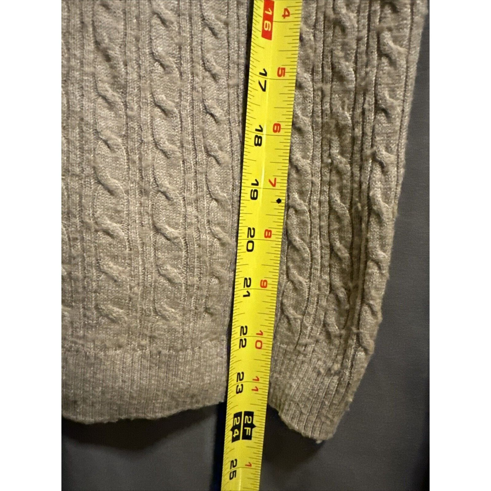 Uniqlo Uniqlo Cable Knit Womens Sweater Blend Medium Beige Scoop Ne Size M / US 6-8 / IT 42-44 - 8 Thumbnail