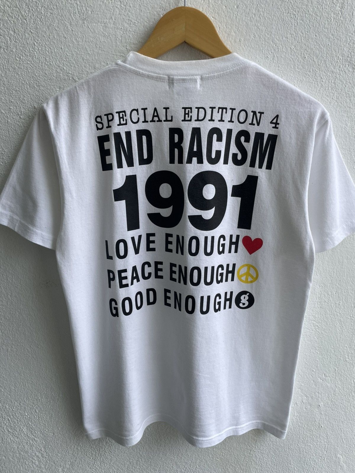 本日特価【超希少サイズ】グッドイナフEND RACISM 1991 Vintage GOODENOUGH SPECIAL EDITION 4 END RACISM 1991 Shirts