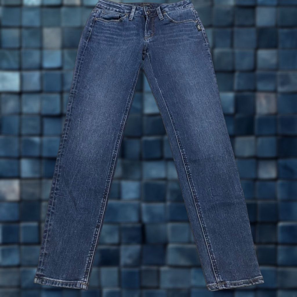 Silver Jeans Co. Silver Jeans Womens Jeans Skinny Low Rise Dark Wash Blue Denim 28 Suki 5-Pocket Womens Size 42" / US 20 - 1 Thumbnail