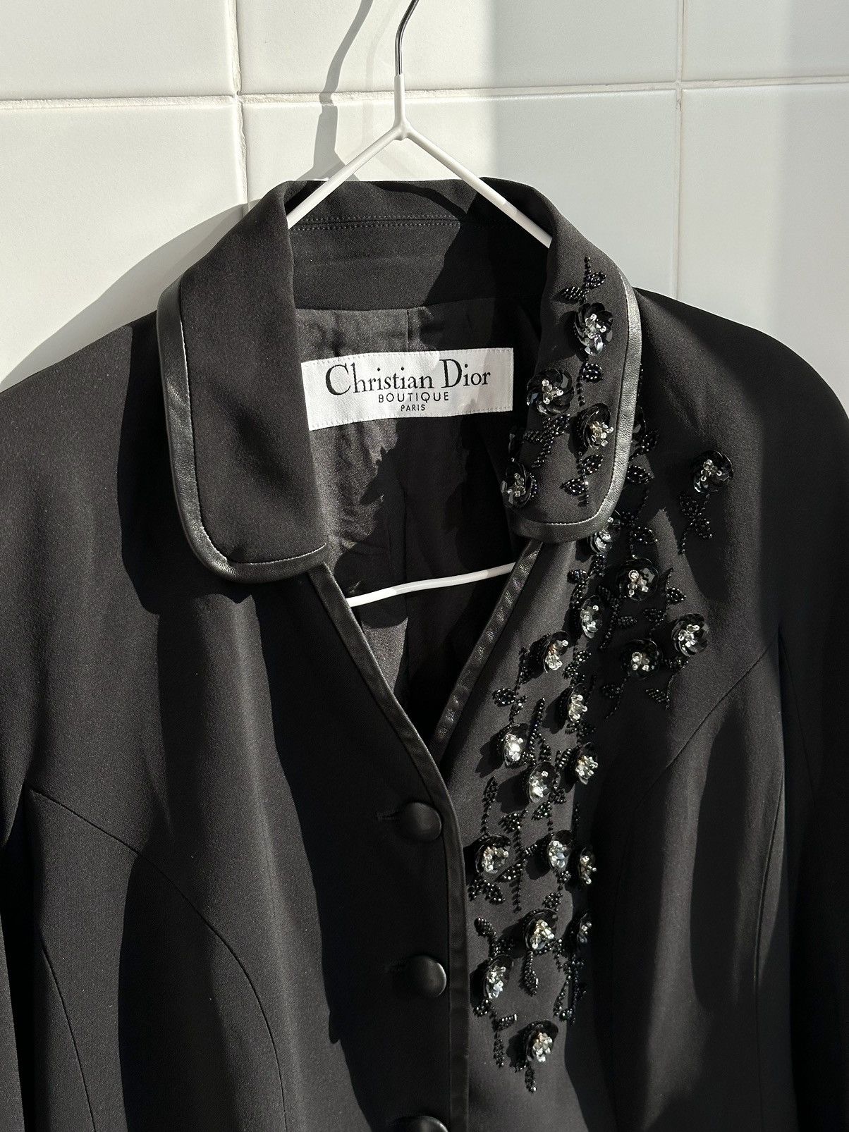 Dior DIOR Beaded Jacket Embroidered with Pearl Celluloid Flowers Size M / US 6-8 / IT 42-44 - 15 Thumbnail