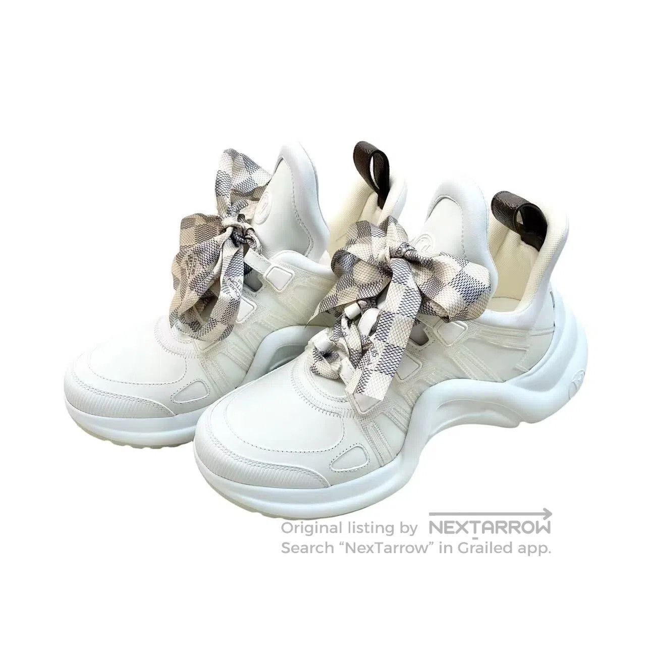 Louis Vuitton Louis Vuitton Checkerboard bow sneakers| Size US 7.5 / IT 37.5 - 1 Thumbnail