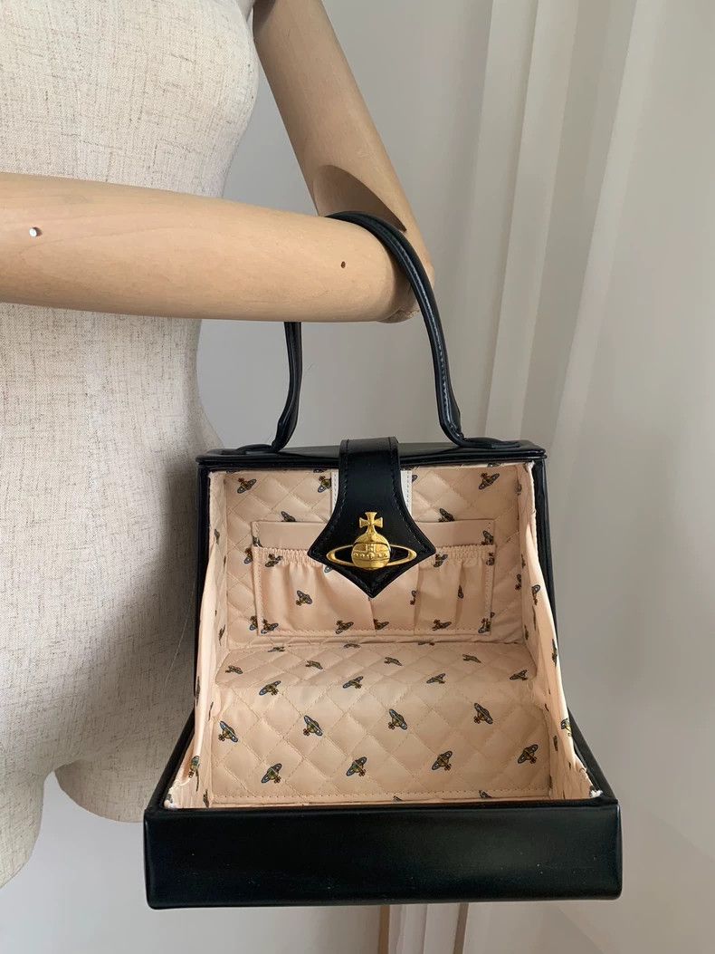 Vivienne Westwood Vivienne Westwood Saturn logo retro lock bag handbag Size ONE SIZE - 7 Thumbnail