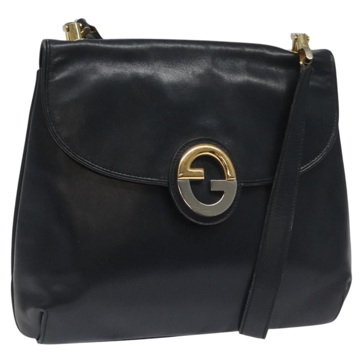 Gucci GUCCI Shoulder Bag Leather Navy Gold Size ONE SIZE - 1 Thumbnail