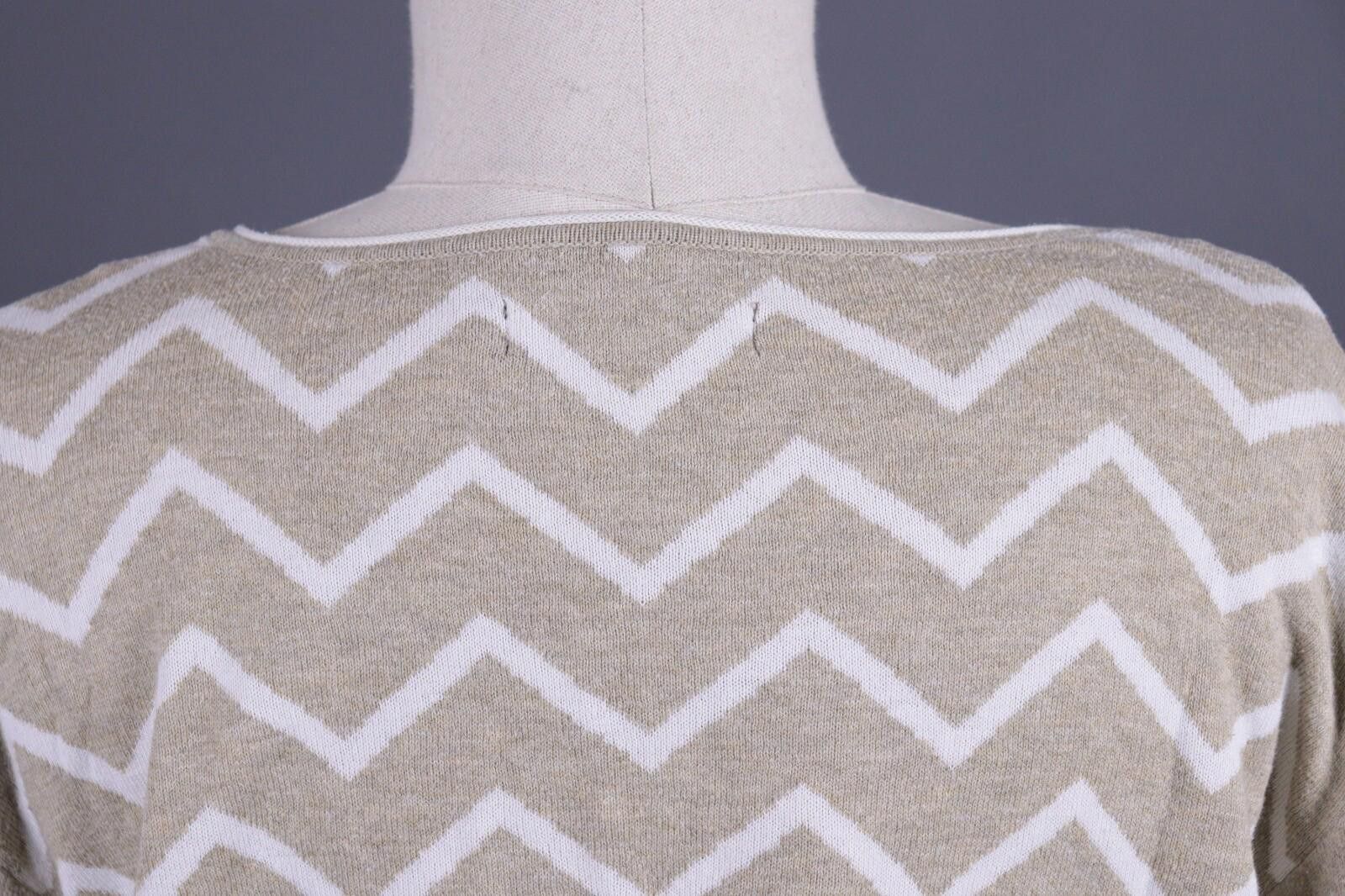 Designer Gudrun Sjoden Beige Geomertic Knit Sweater Size XL Size XL / US 12-14 / IT 48-50 - 11 Thumbnail