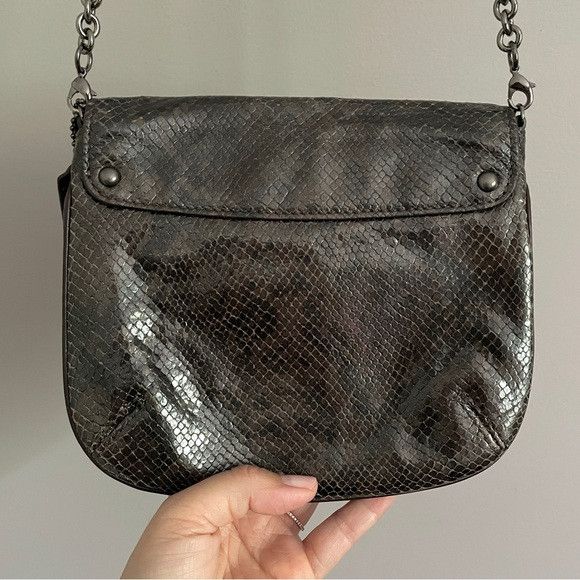 Coach Vintage Coach Gray Kristin Snakeskin Leather Crossbody Bag Size ONE SIZE - 9 Thumbnail