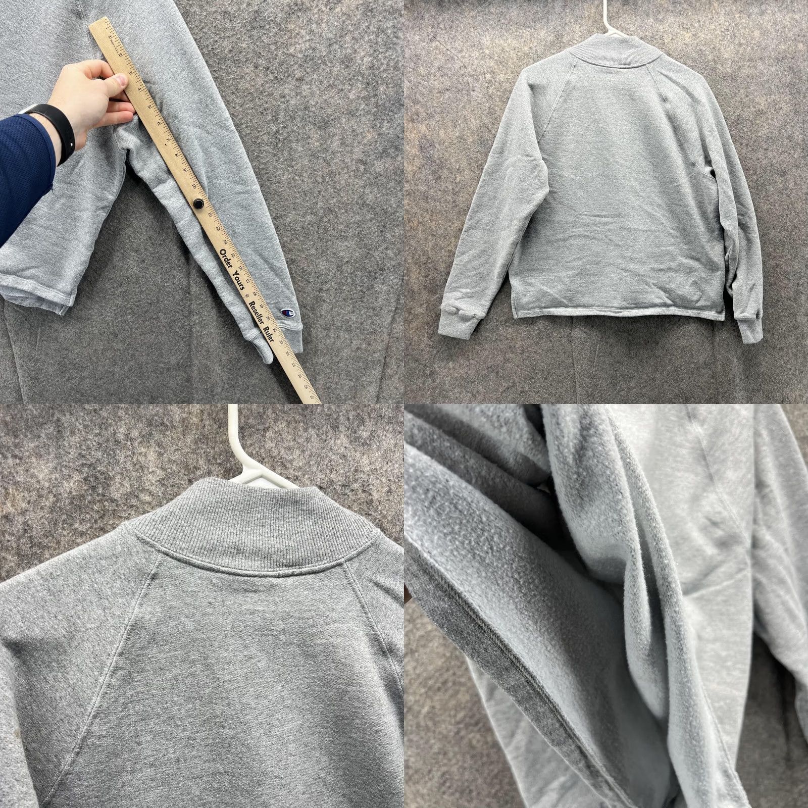 Champion Champion Sweater Women M Gray Pullover Crewneck Sweatshirt Mock Knit All Seasons Size M / US 6-8 / IT 42-44 - 8 Thumbnail