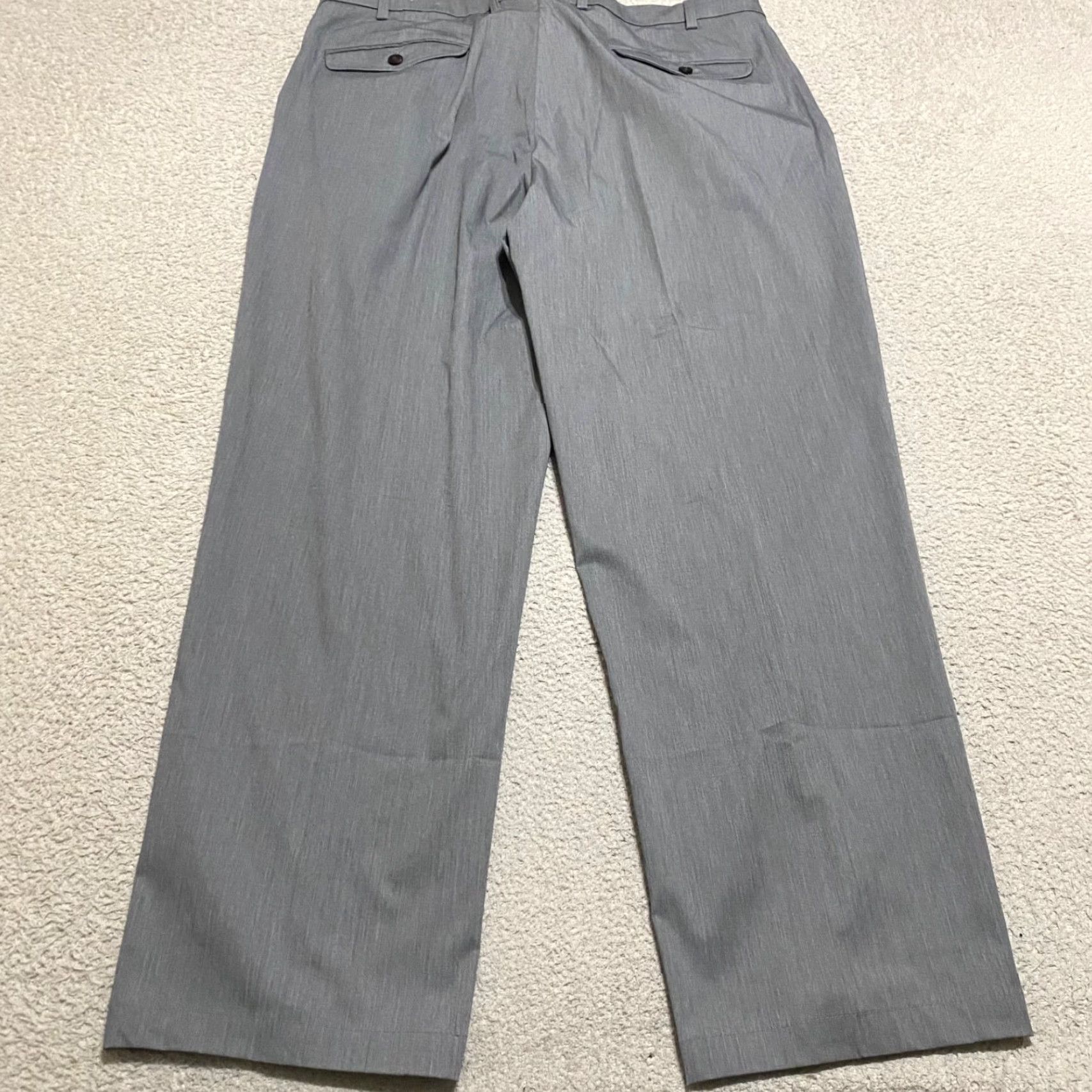 Orvis Orvis Mens Dress Pants Gray 40 Regular Straight Flat Front Waist 38 Inseam 29 Button Zip Vintage No Size US 40 / EU 56 - 2 Thumbnail