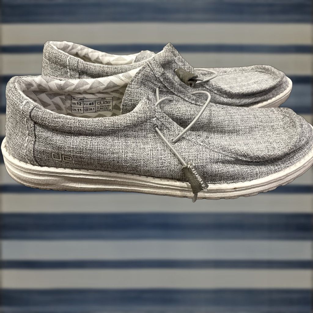 Vintage Hey Dude Wally Linen Iron Size 12 Mens Loafer Fabric IRON Size US 12 / EU 45 - 1 Thumbnail