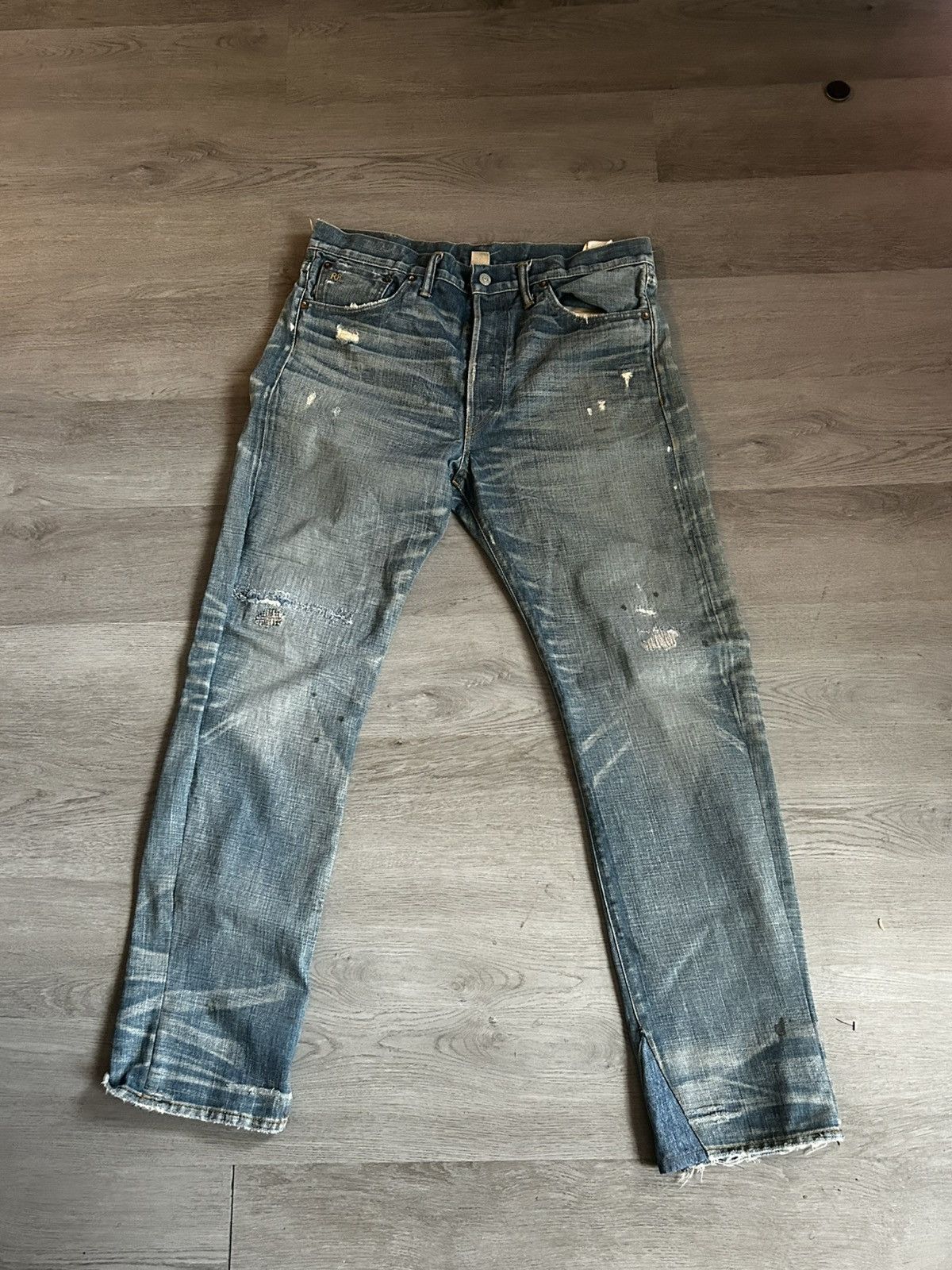 〈 RRL 〉selvedge denim flare work pants RRL Ralph Lauren RRL Selvedge Denim Flare Bootcut Fit | Grailed
