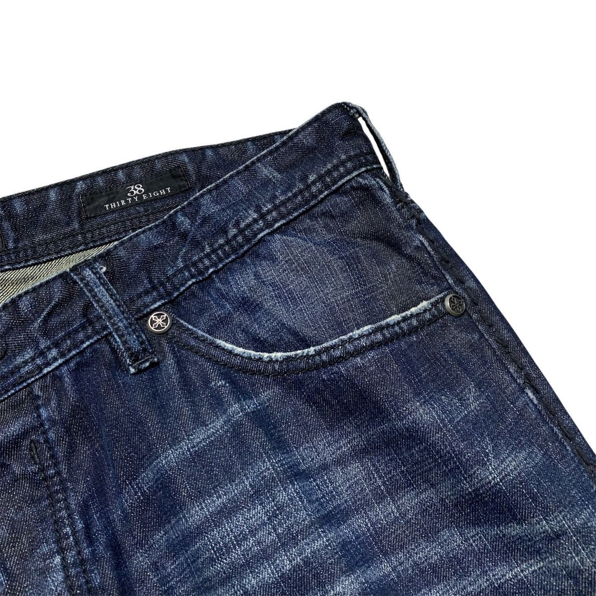 Affliction Rare Y2k Affliction Cross Studded Distressed Faded Jeans Size US 38 / EU 54 - 8 Thumbnail