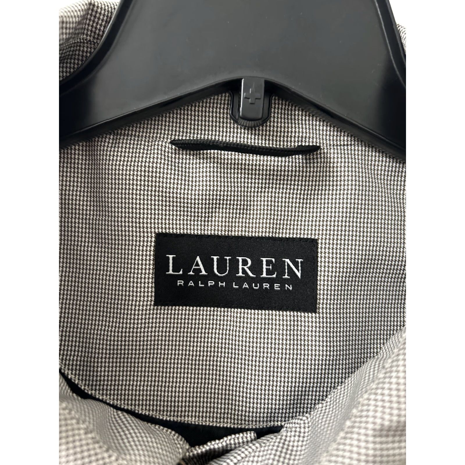 Ralph Lauren VINTAGE Lauren Ralph Lauren Trench Coat Mens 46R Gray Houndstooth Polyester Rain Jacket Size US S / EU 44-46 / 1 - 5 Thumbnail