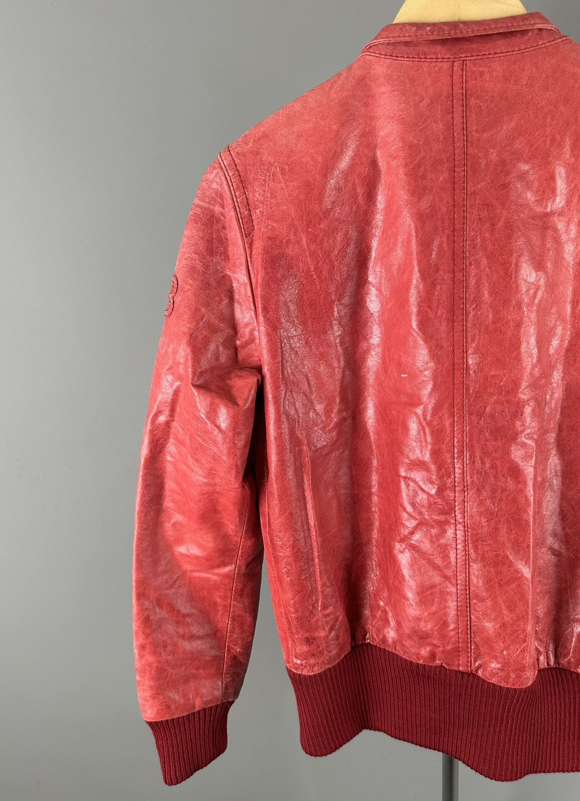 Adidas Yohji Yamamoto - Adidas - Y-3 Leather Biker Shoulder Patch Size US M / EU 48-50 / 2 - 12 Thumbnail