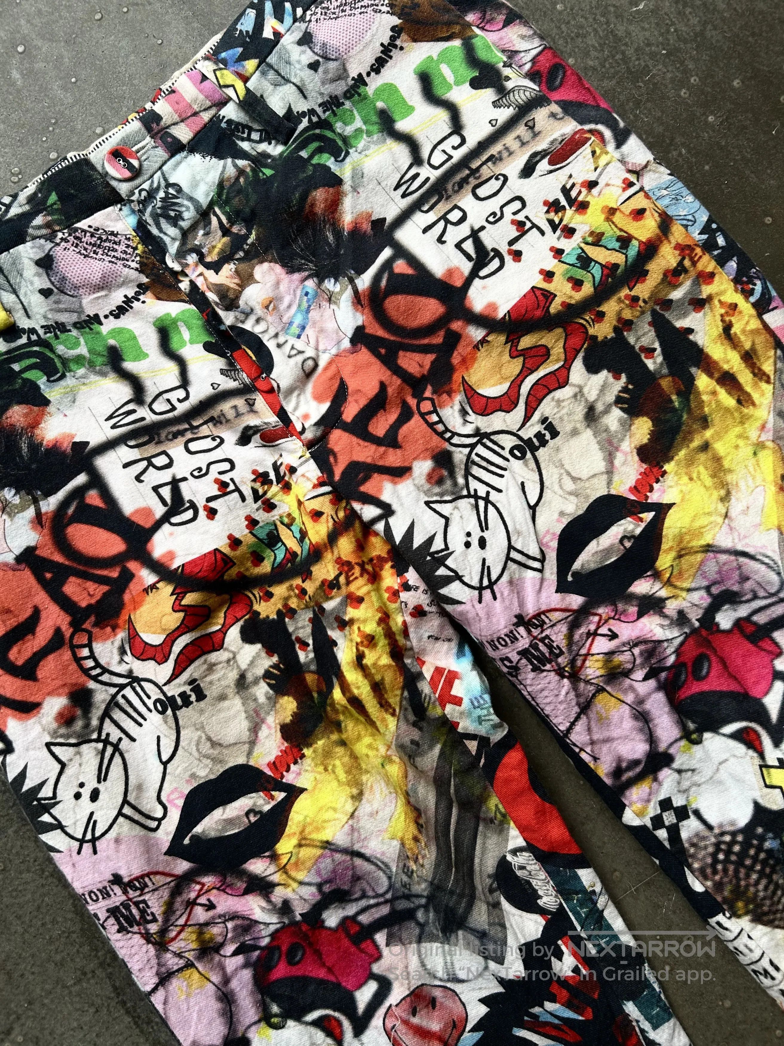 Nozomi Ishiguro Nozomi Ishiguro Graffiti Print Long Pants. Size US 34 / EU 50 - 3 Thumbnail