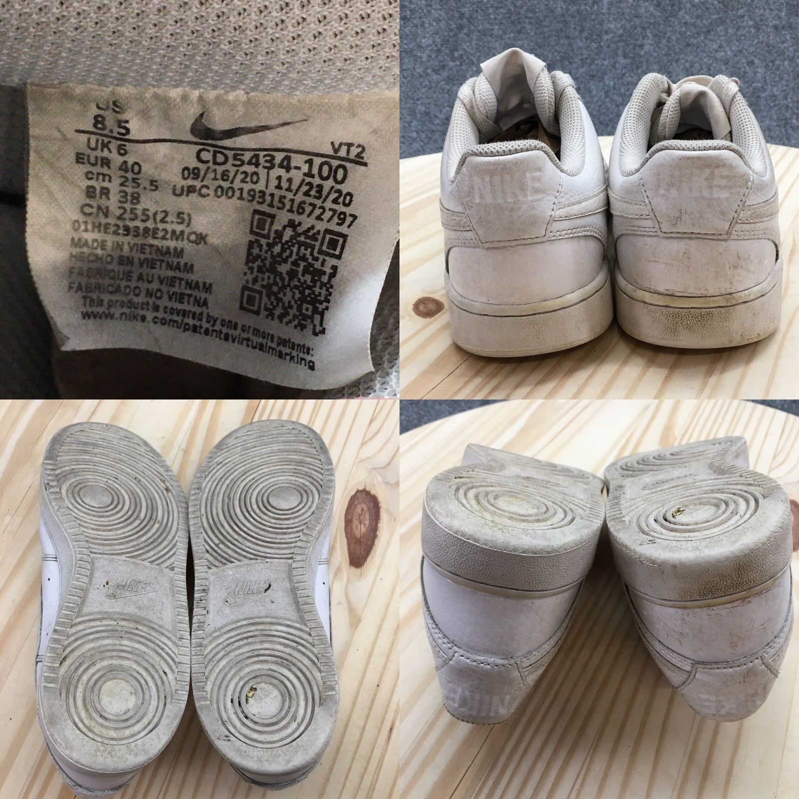 Nike Nike Court Vision Low Mens? Womens 8.5 White Sneaker Lace Up Low Top CD5434-100 Court Vision Low Size M / US 6-8 / IT 42-44 - 9 Thumbnail