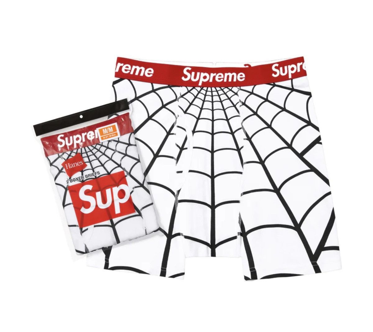 Hanes × Supreme Extra Large-2 PACK Supreme Hanes - Black White