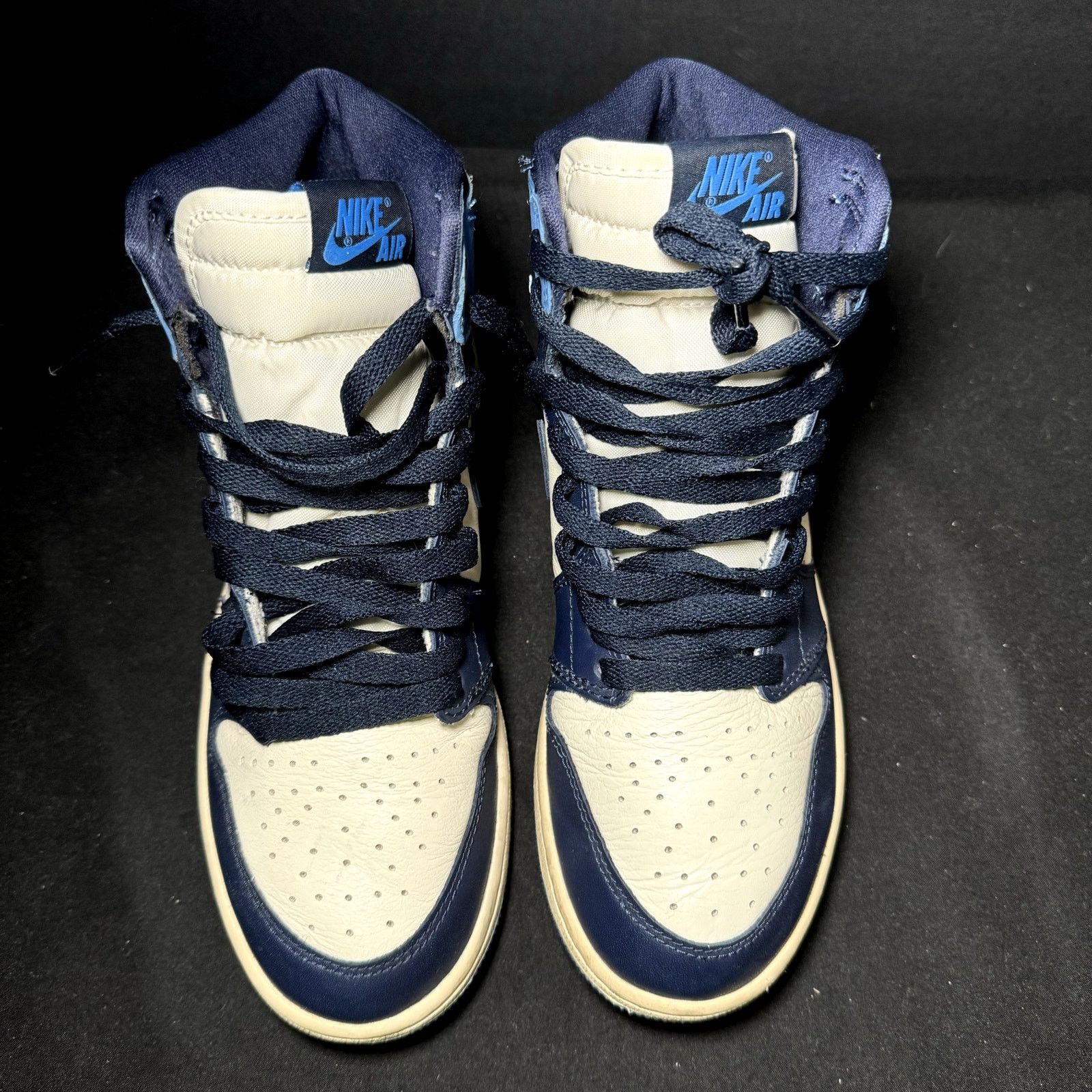 Jordan Brand × Nike Air Jordan 1 Retro High OG GS Obsidian Men's Shoes - Size 6 Size US 6 / EU 39 - 4 Thumbnail