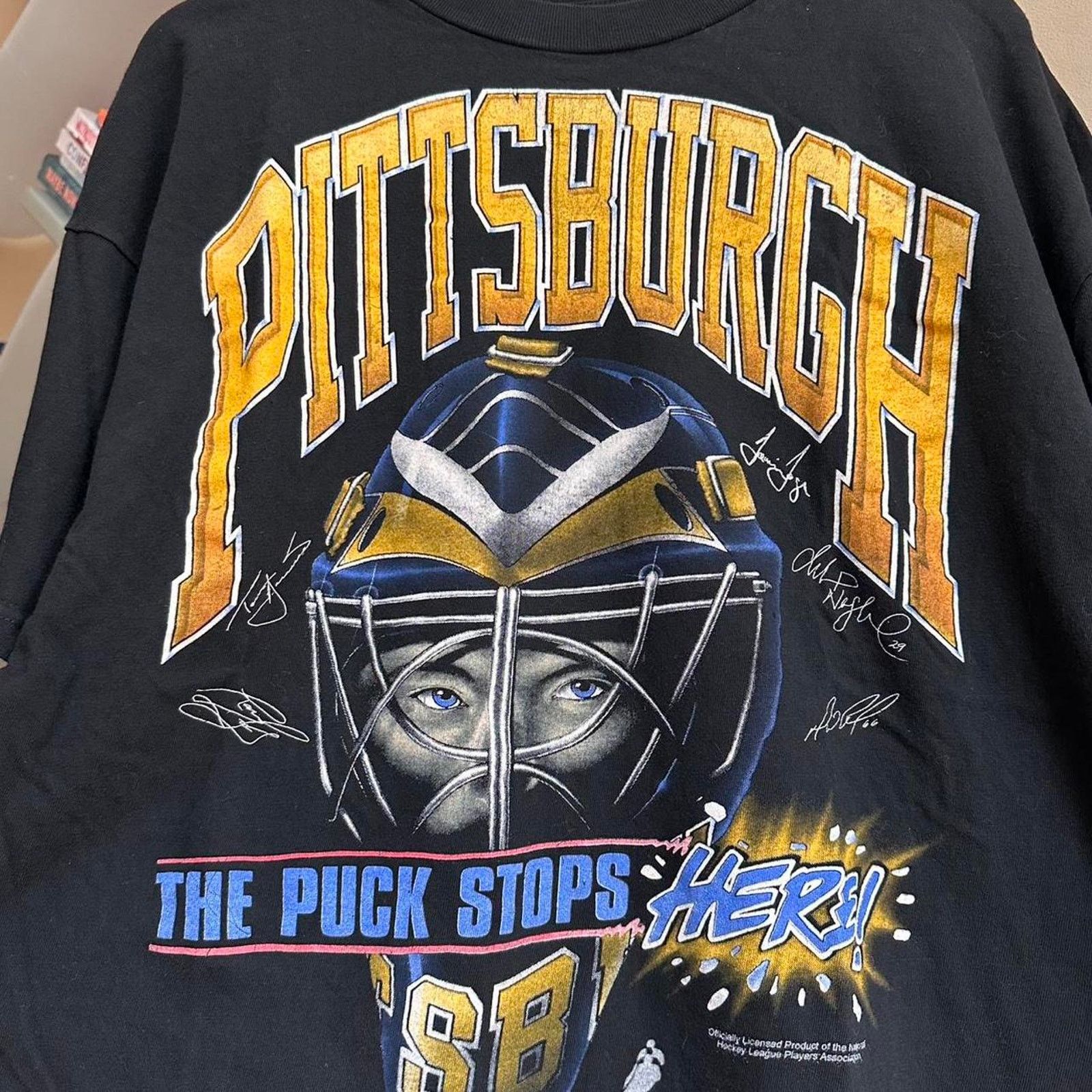 NHL × Vintage Vintage Pittsburgh Penguins Shirt Size US XL / EU 56 / 4 - 3 Thumbnail