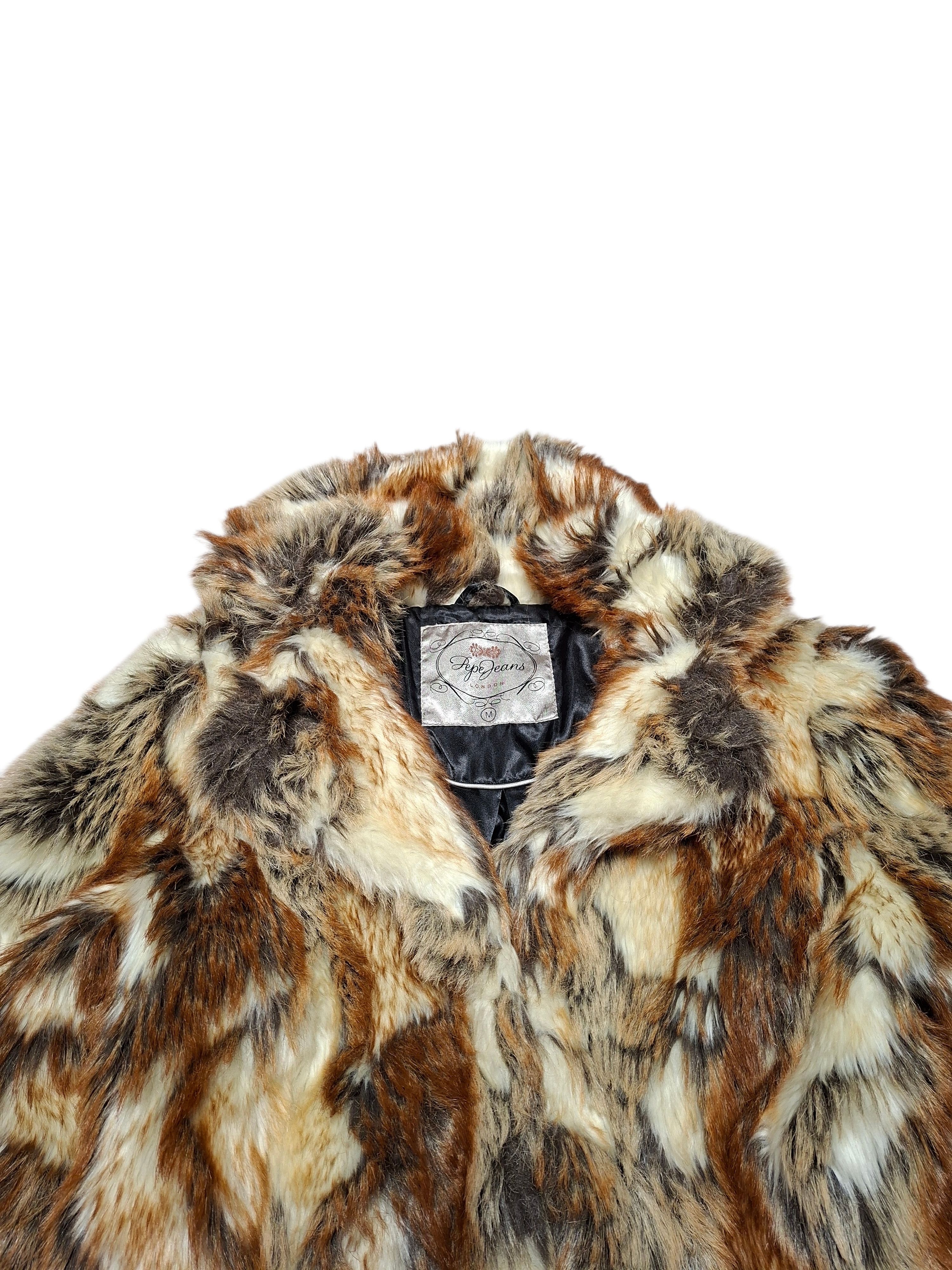 Pepe Jeans PEPE JEANS FAUX FUR AVANT GARDE LUXURY LADY`S COAT Size M / US 6-8 / IT 42-44 - 4 Thumbnail