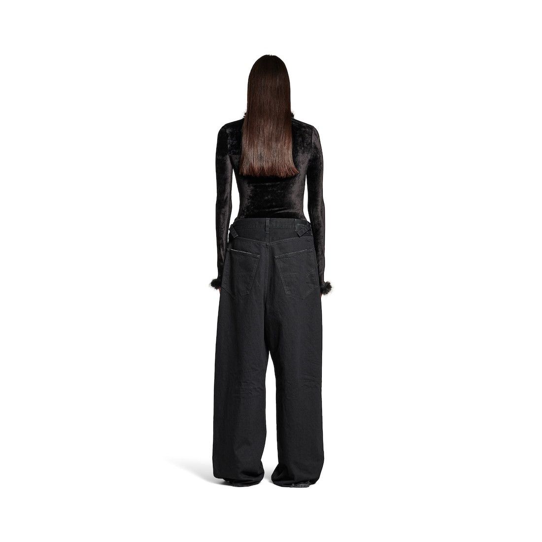 Balenciaga o1srvl11e0426 Stretch Top in Black Size L / US 10 / IT 46 - 4 Thumbnail