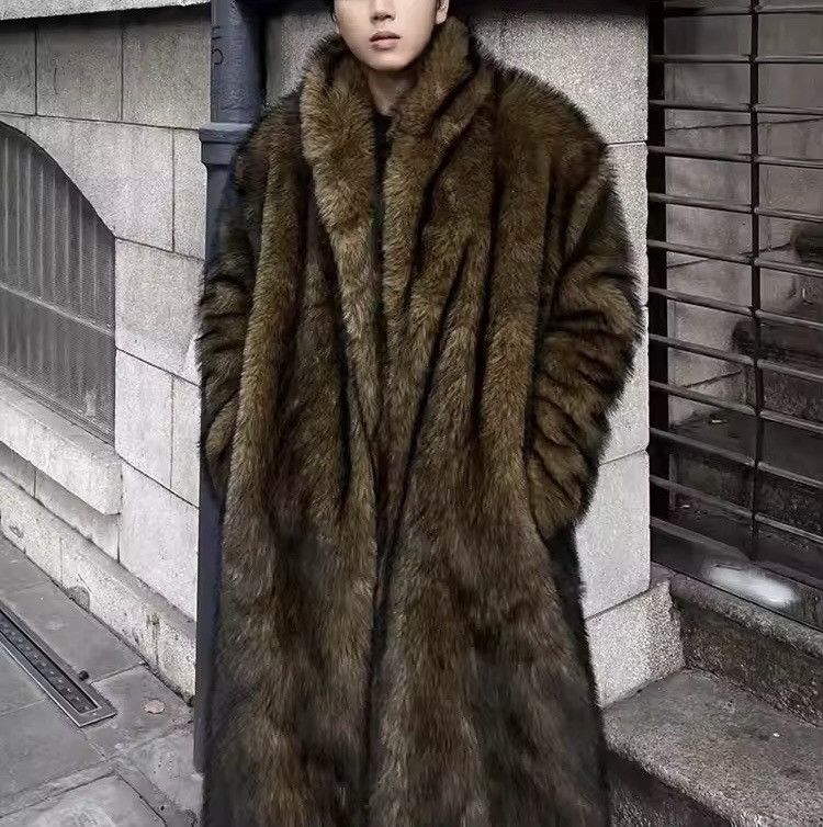 Other Streetwear Faux Fur Long Designer Coat Jacket Size US L / EU 52-54 / 3 - 4 Thumbnail