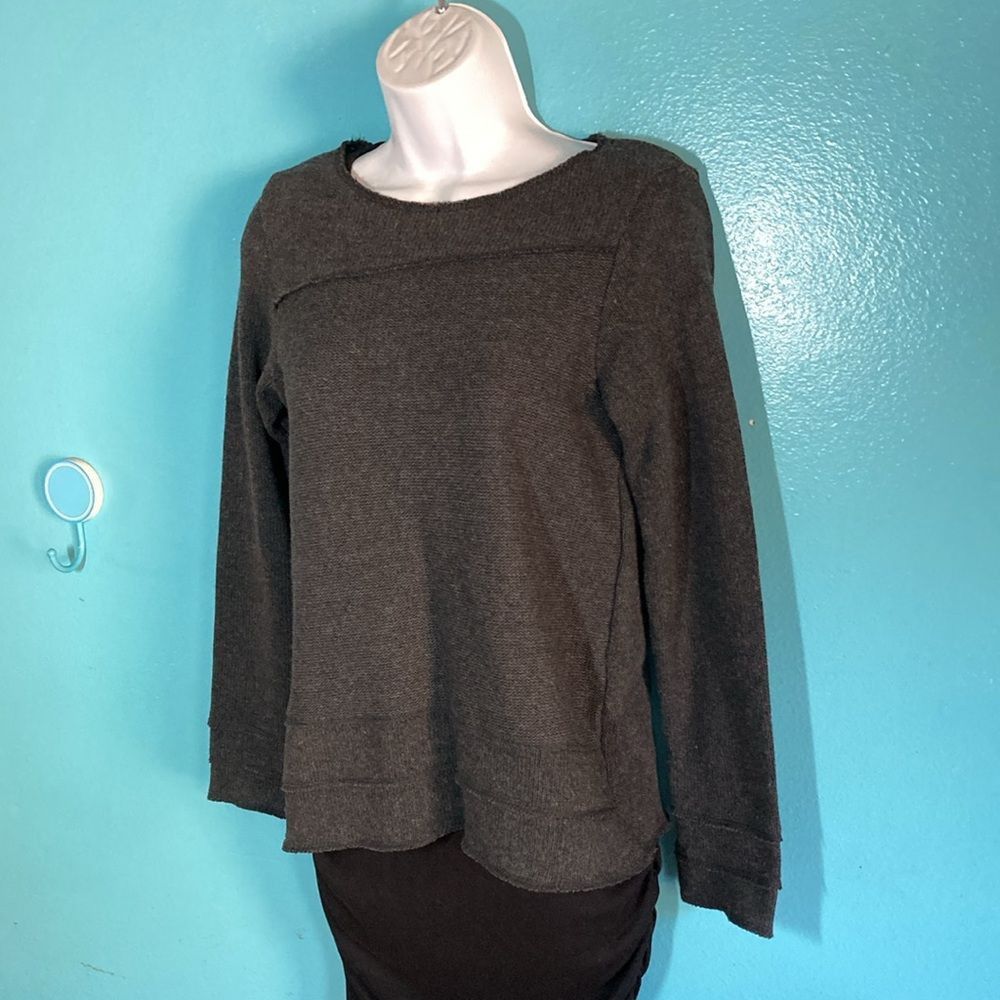 Muubaa Luukaa Size S Gray Knit Swing A-Line Pullover Sweater Size S / US 4 / IT 40 - 10 Thumbnail