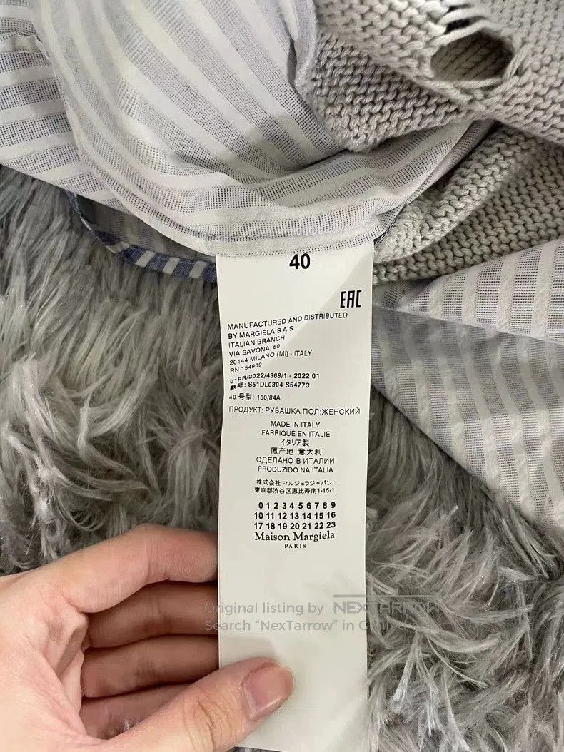 Maison Margiela Striped Mix Shirt Sweater Combo. Size US M / EU 48-50 / 2 - 6 Thumbnail