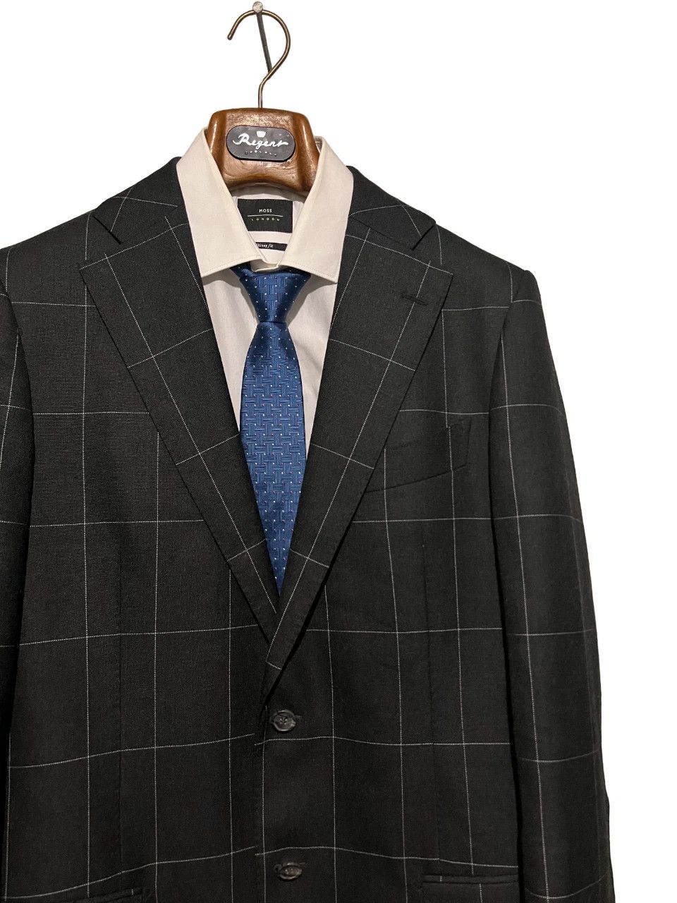 Suitsupply Suitsupply Black Windowpane Check Lazio Suit Jacket Blazer Size 42L - 3 Thumbnail