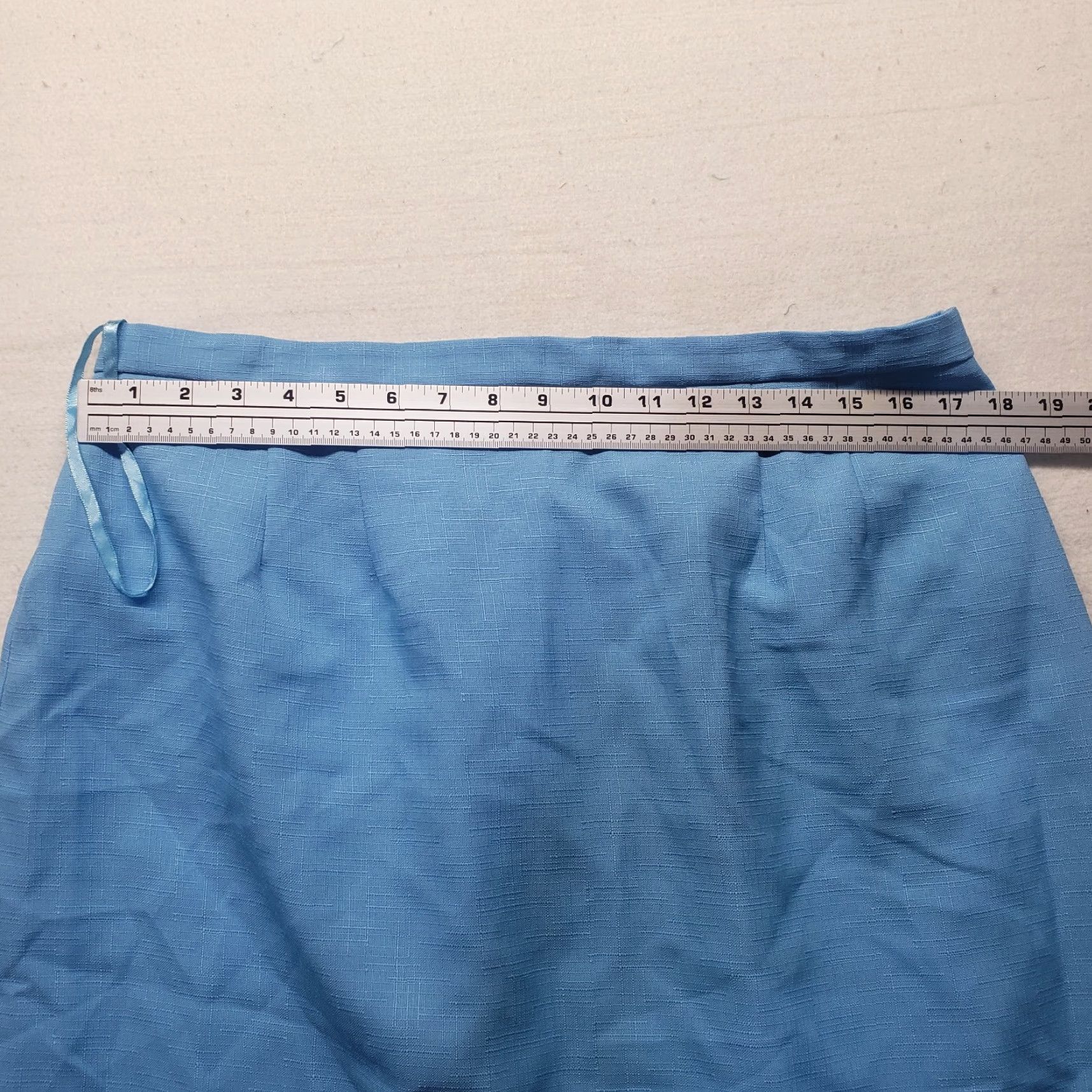 Vintage Koret Skirt Midi Pencil Adult Womens Plus Size 18W Light Blue Blue Pockets Lined Zip 18W Vintage 90s Fall Spring Winter Formal Business Mens Womens Size 40" / US 18 - 3 Thumbnail