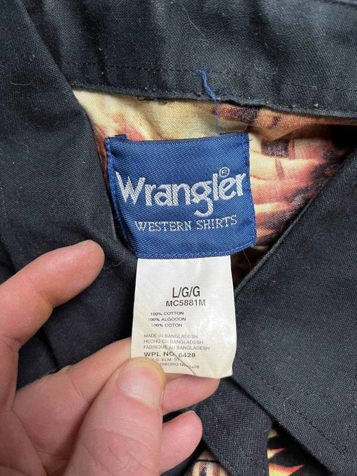 Wrangler RARE Vintage 90s Wrangler Rodeo Bull Graphic Flame Shirt Size US L / EU 52-54 / 3 - 5 Thumbnail