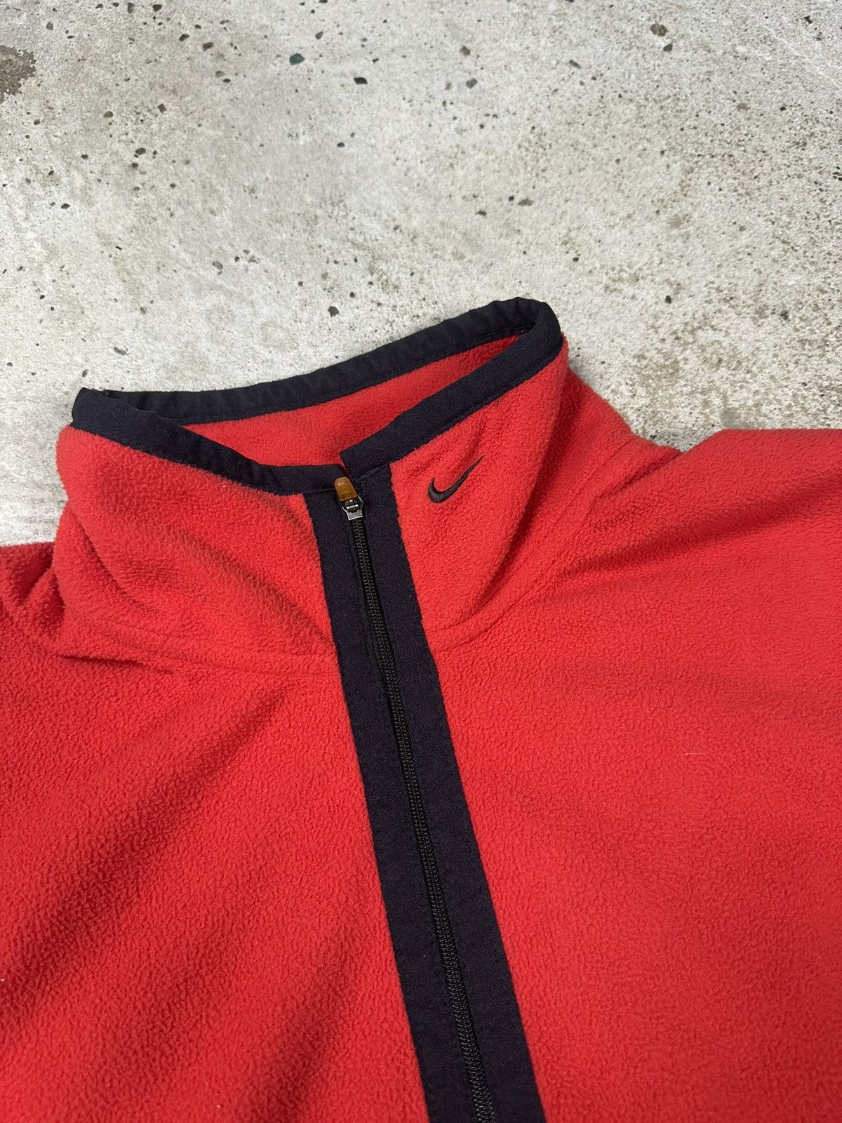 Nike × Vintage Vintage Y2K Nike Fleece Sherpa Swoosh Half Zip Sweatshirt Size US S / EU 44-46 / 1 - 3 Thumbnail