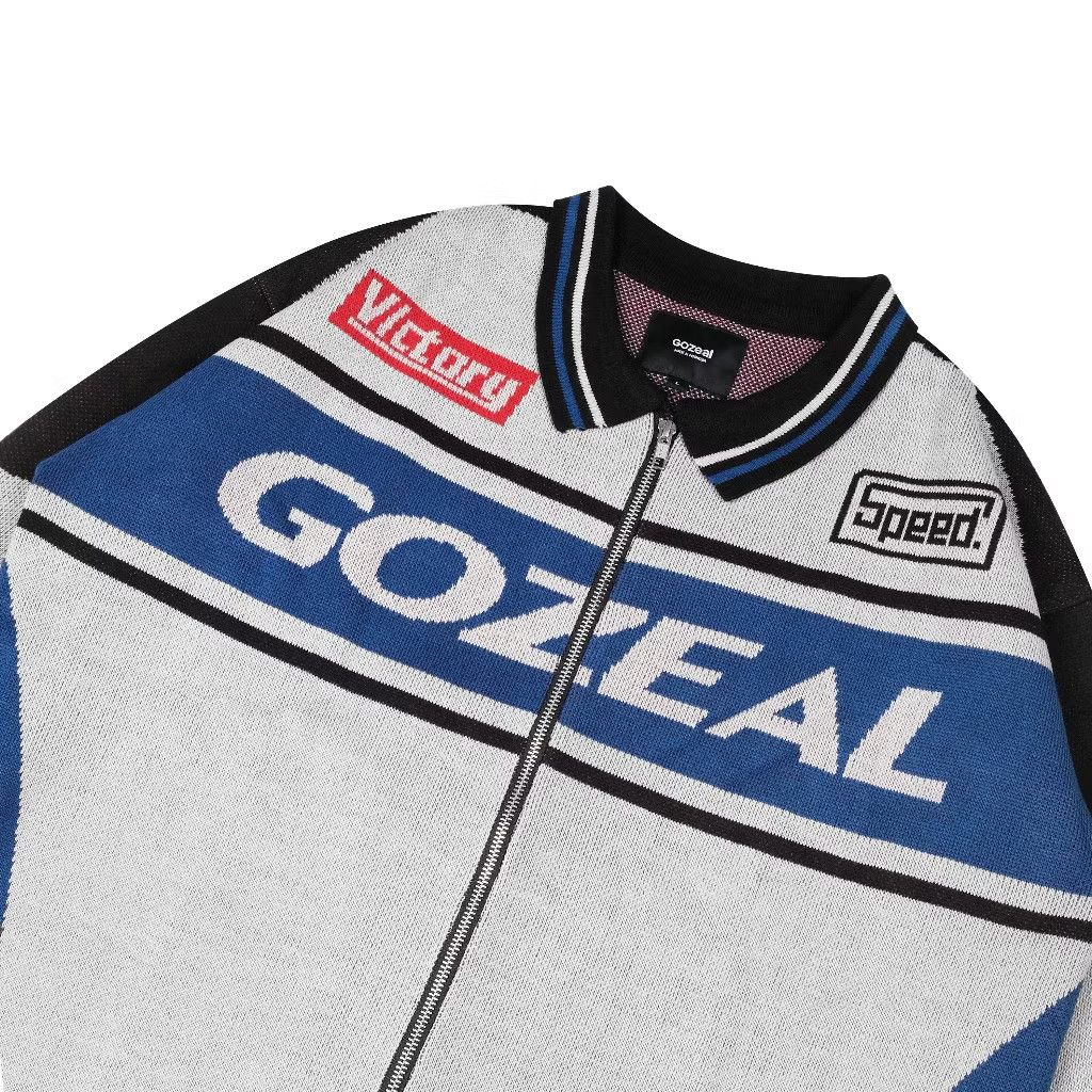 Japanese Brand 🏁Hellshot boxy racing knitwear jacket Size US L / EU 52-54 / 3 - 3 Thumbnail