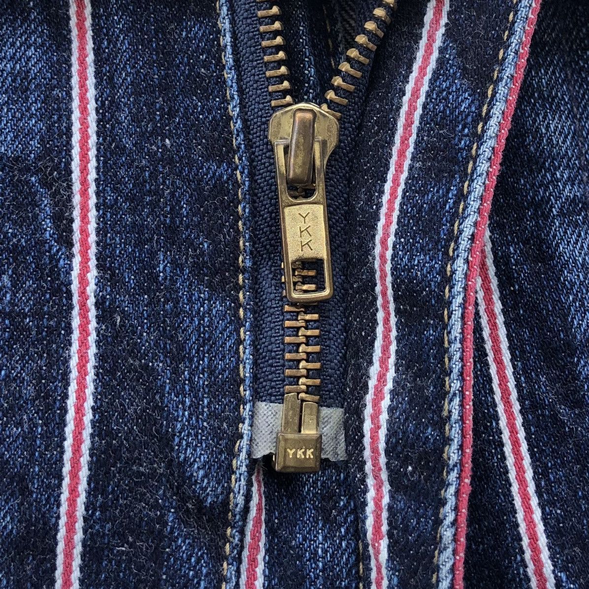 Edwin VTG EDWIN 13oz Grand Blue Selvage Denim Jacket Striped Jeans Size US L / EU 52-54 / 3 - 21 Thumbnail