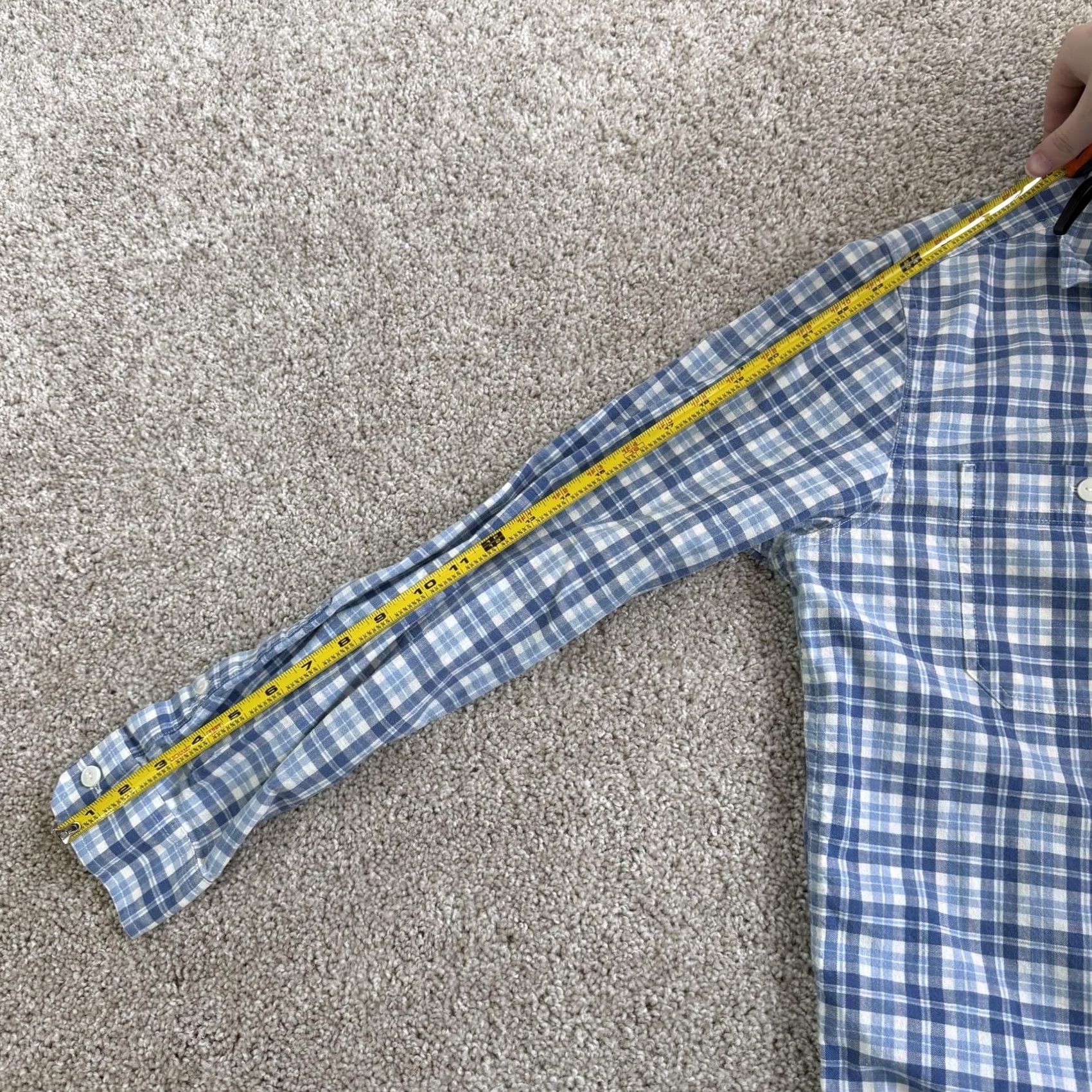 Vintage L.L. Bean Shirt Mens Medium Blue Plaid Long Sleeve Button Up Size US M / EU 48-50 / 2 - 7 Thumbnail
