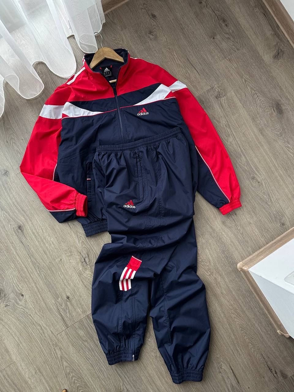 Adidas × Vintage Vintage Adidas Nylon Drill Sportswear Tracksuit Size 38R - 13 Thumbnail