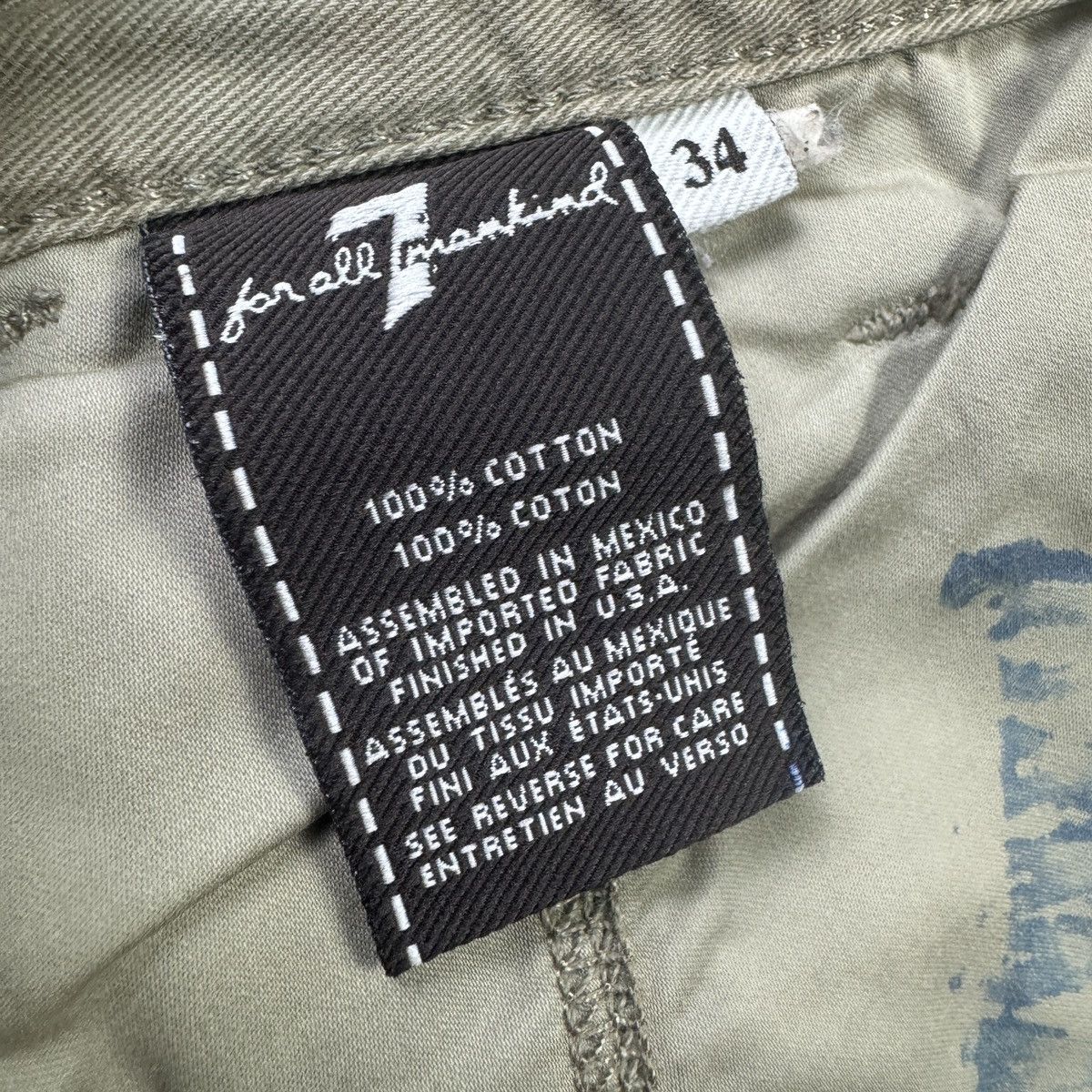 7 For All Mankind 7 For All Mankind Vintage Y2K Cargo Pant Size US 37 - 9 Thumbnail