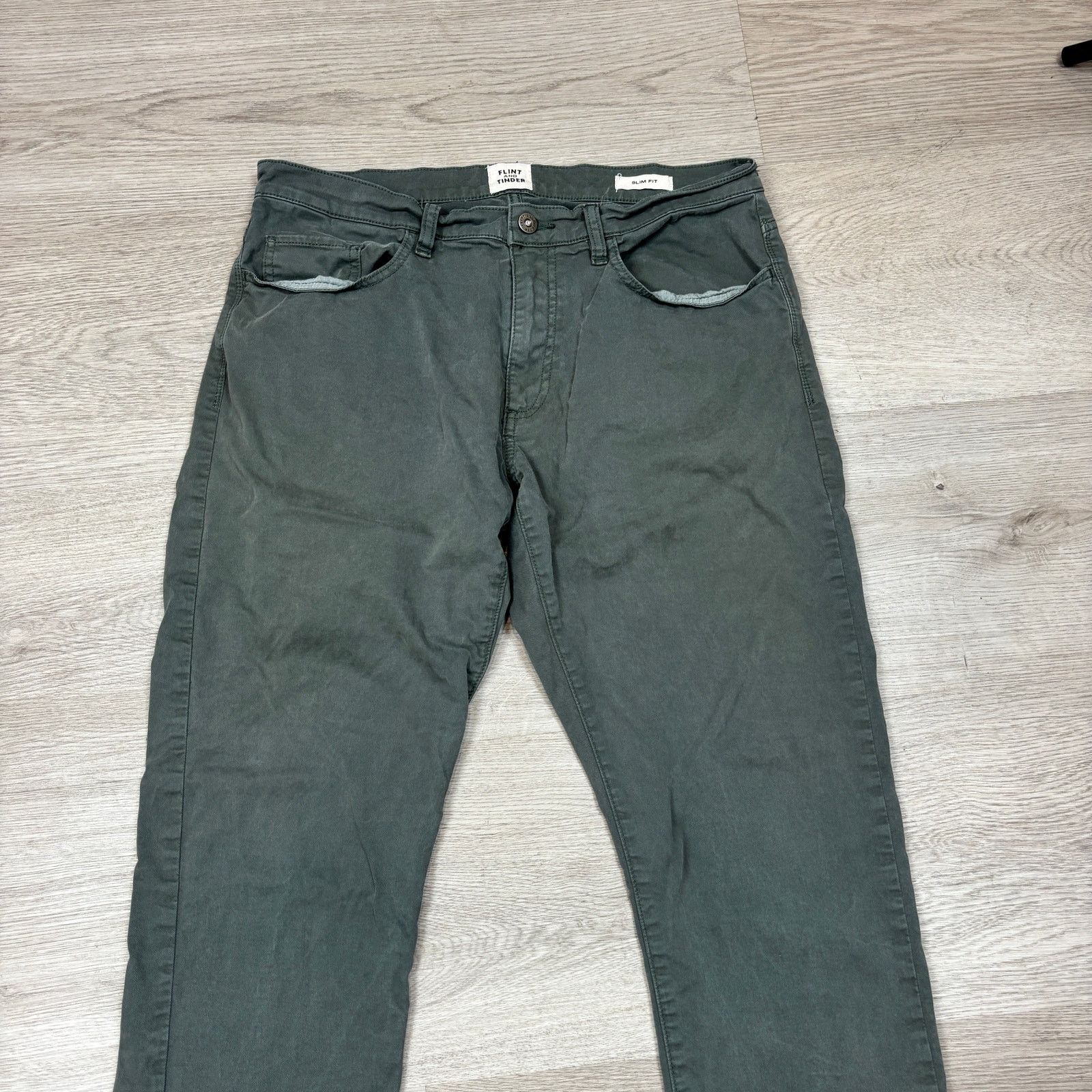 Flint And Tinder Flint and Tinder 365 Slim Fit 5 Pocket Chino Pants 33x30 Size US 33 - 2 Thumbnail