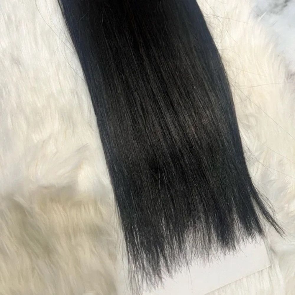 Other 18 Inches 100% Human hair Black Hair Extensions #1B Straigh Size ONE SIZE - 2 Thumbnail