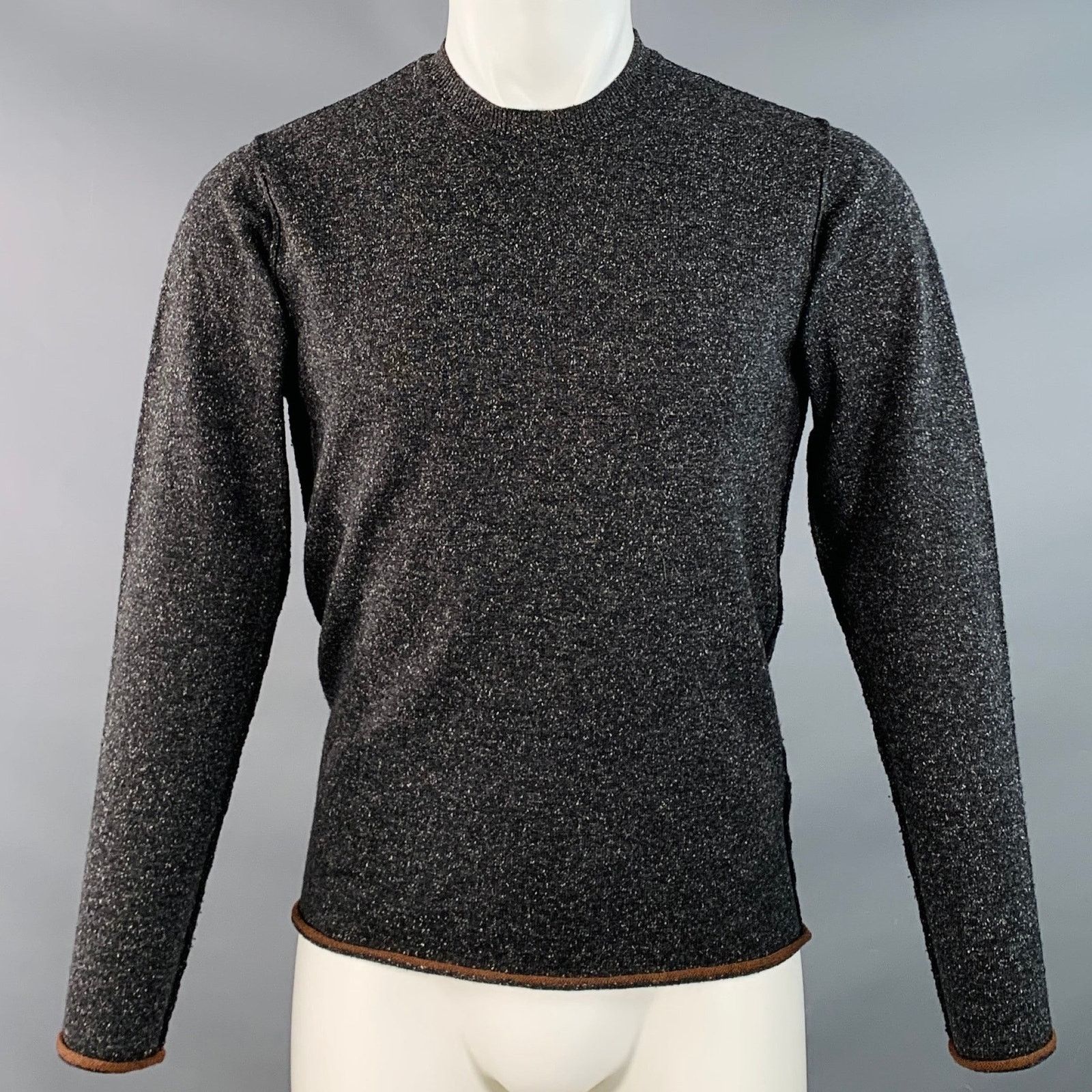 Paul Smith Size S Charcoal Grey Black Wool Silk Crew Neck Pullover Size US S / EU 44-46 / 1 - 1 Thumbnail