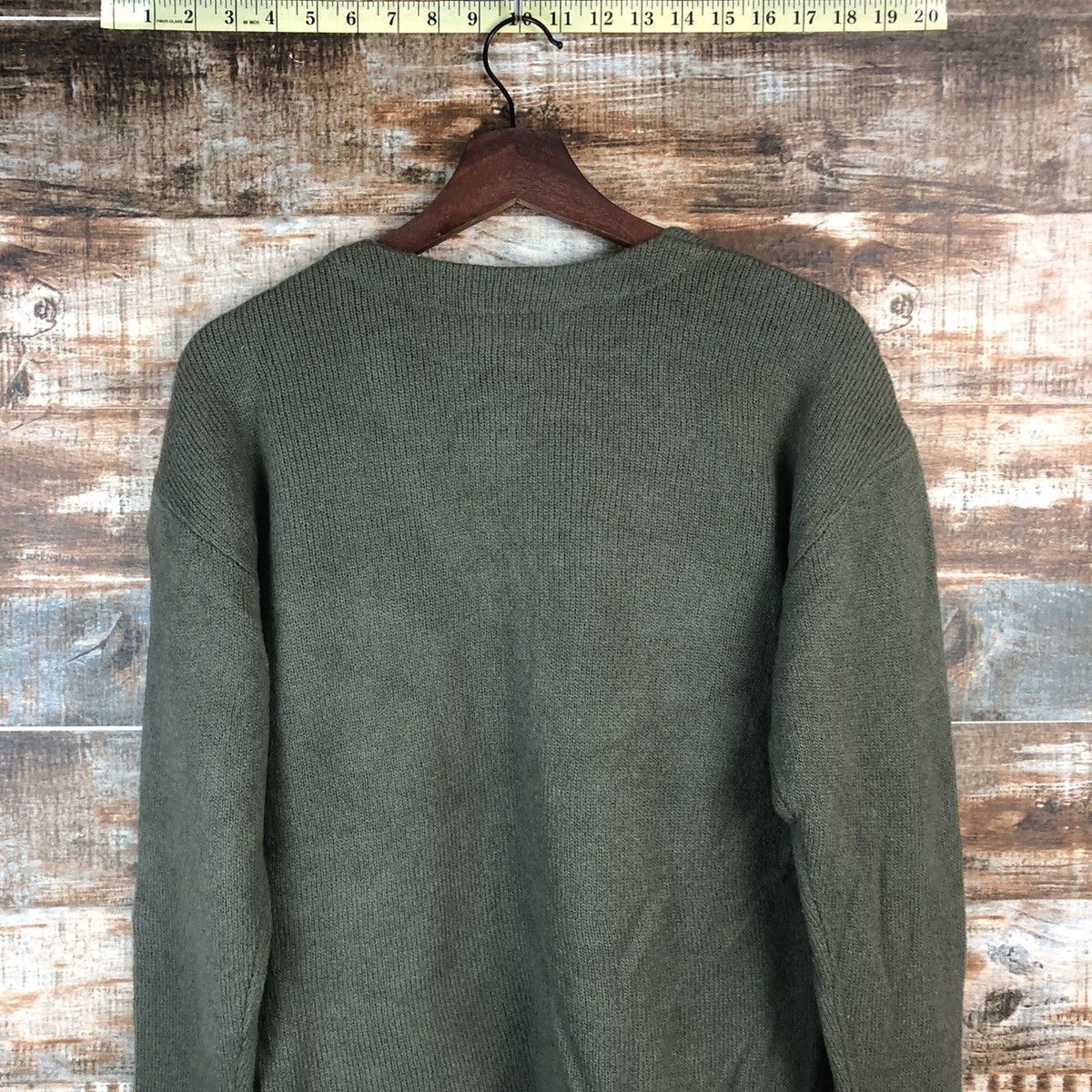 Homespun Knitwear × Japanese Brand DL Lemarais Green Cardigan Knitwear #C585 Size US M / EU 48-50 / 2 - 14 Thumbnail