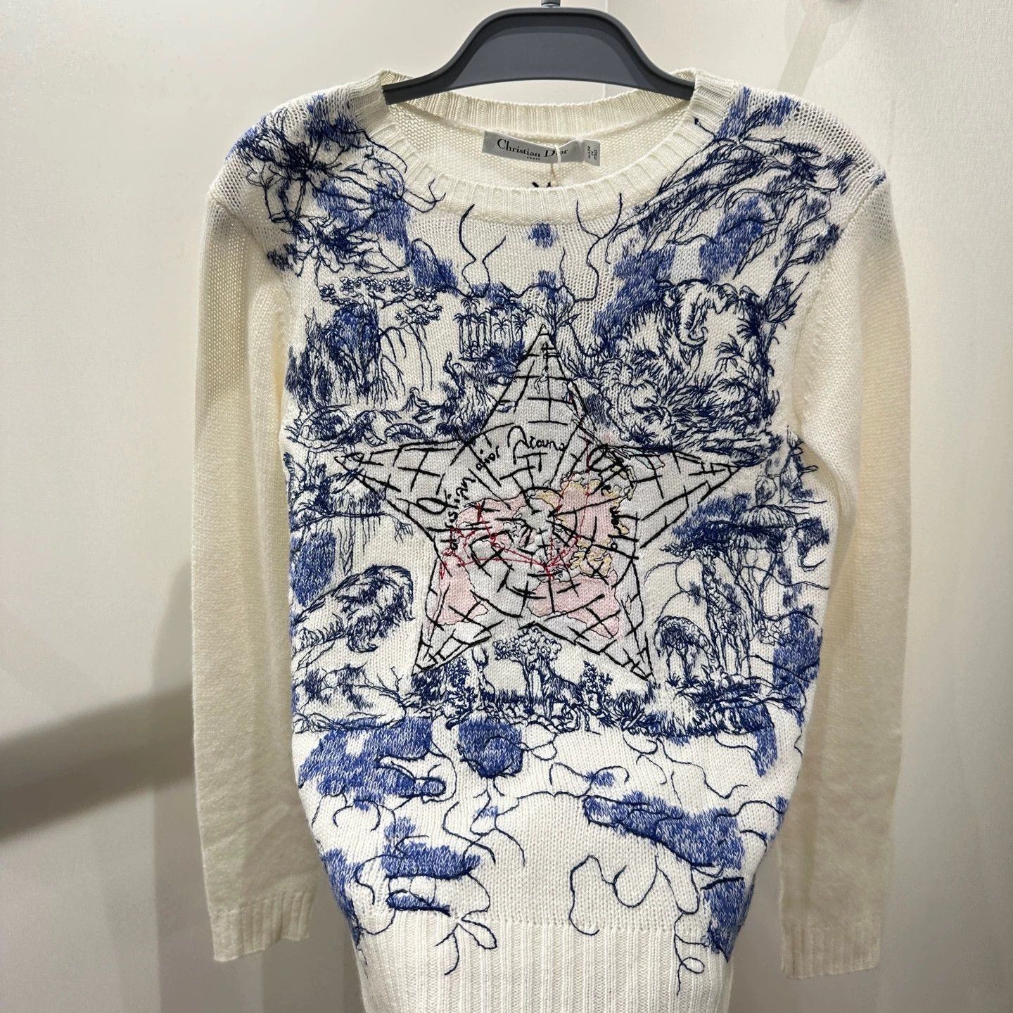 Christian Dior Monsieur CD mar561 Star-embroidered Cashmere Sweater 34 Size XS / US 0-2 / IT 36-38 - 6 Thumbnail