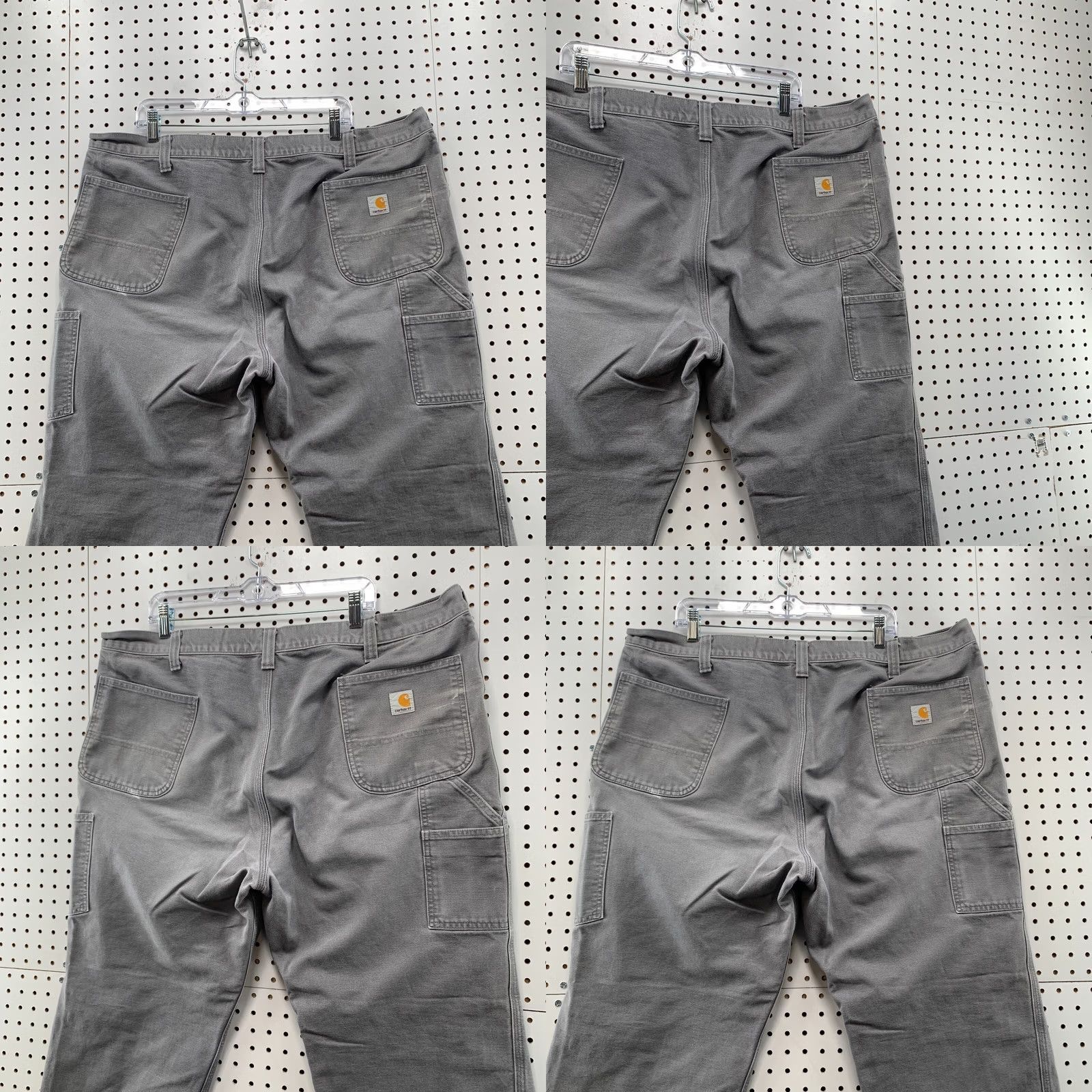 Carhartt VINTAGE Carhartt Carpenter Canvas Pants Mens 44x30 Gray Workwear Distressed Size US 44 / EU 60 - 9 Thumbnail