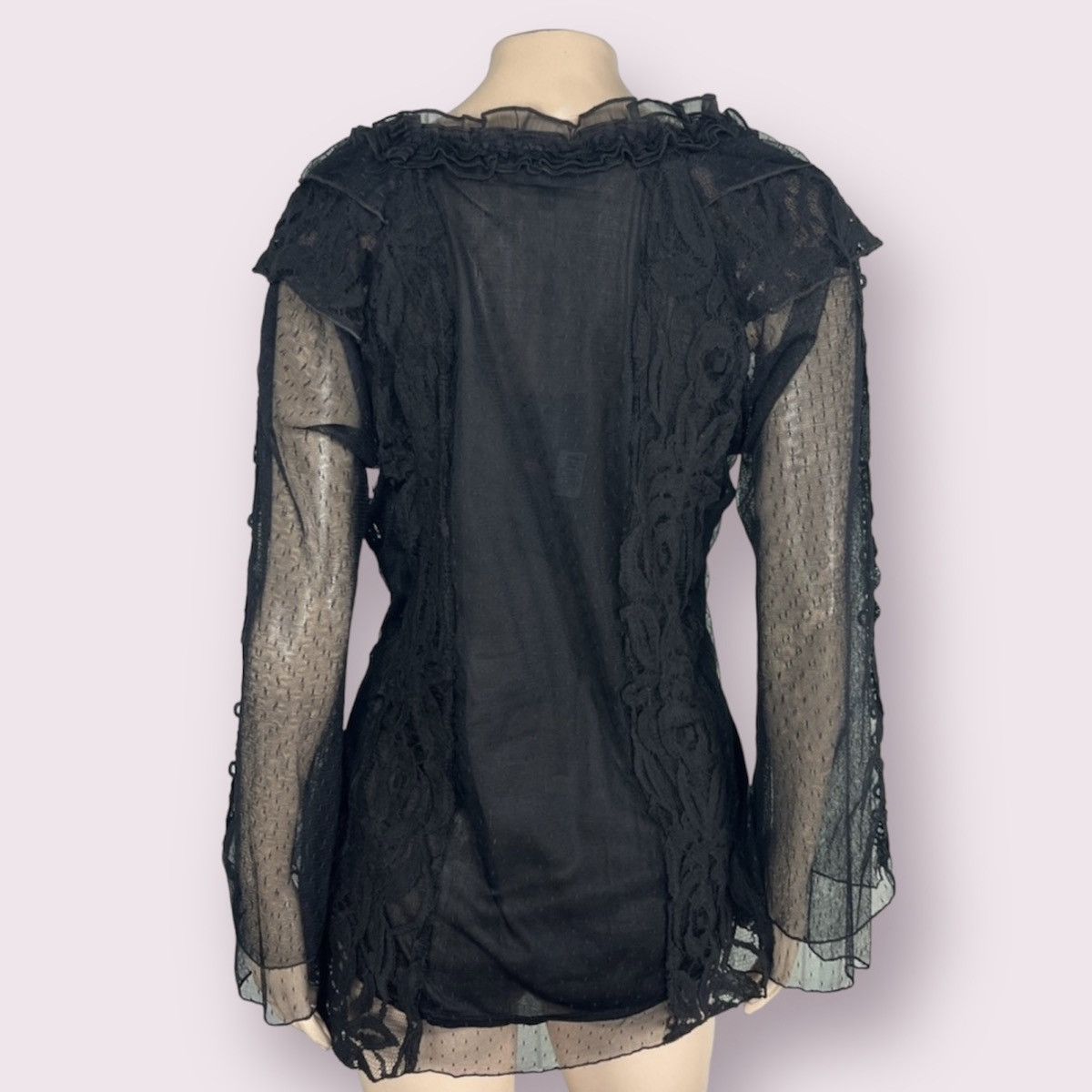 Vintage NWT Pretty Angel Romantic Lace Top Size M / US 6-8 / IT 42-44 - 3 Thumbnail