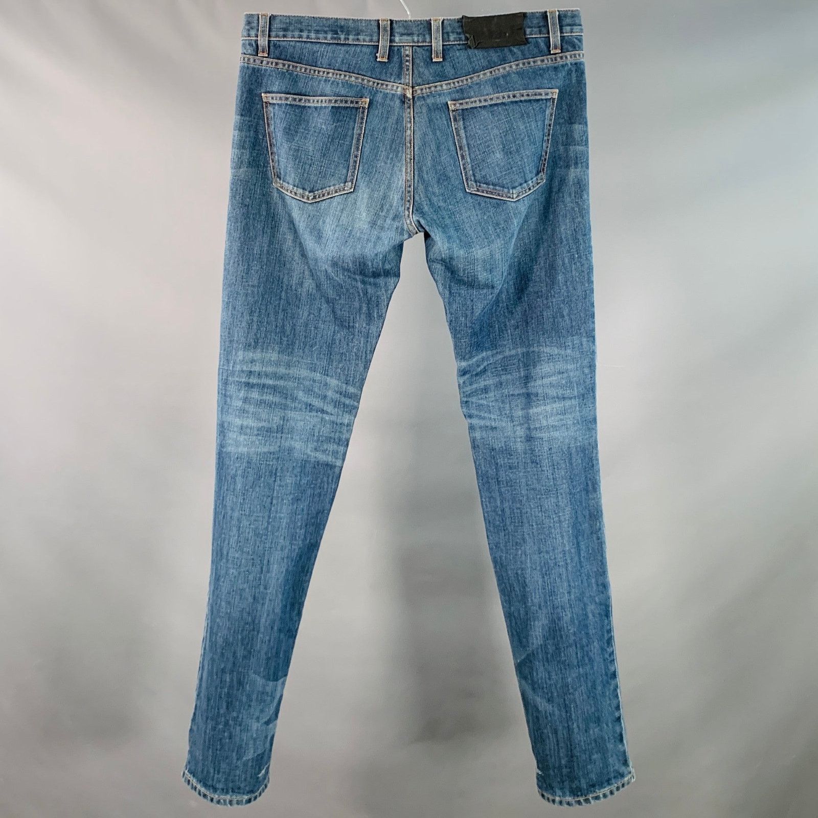 Lanvin LANVIN Twill Cotton Straight Contrast Stitch Zip Fly Jeans Size US 34 / EU 50 - 2 Thumbnail