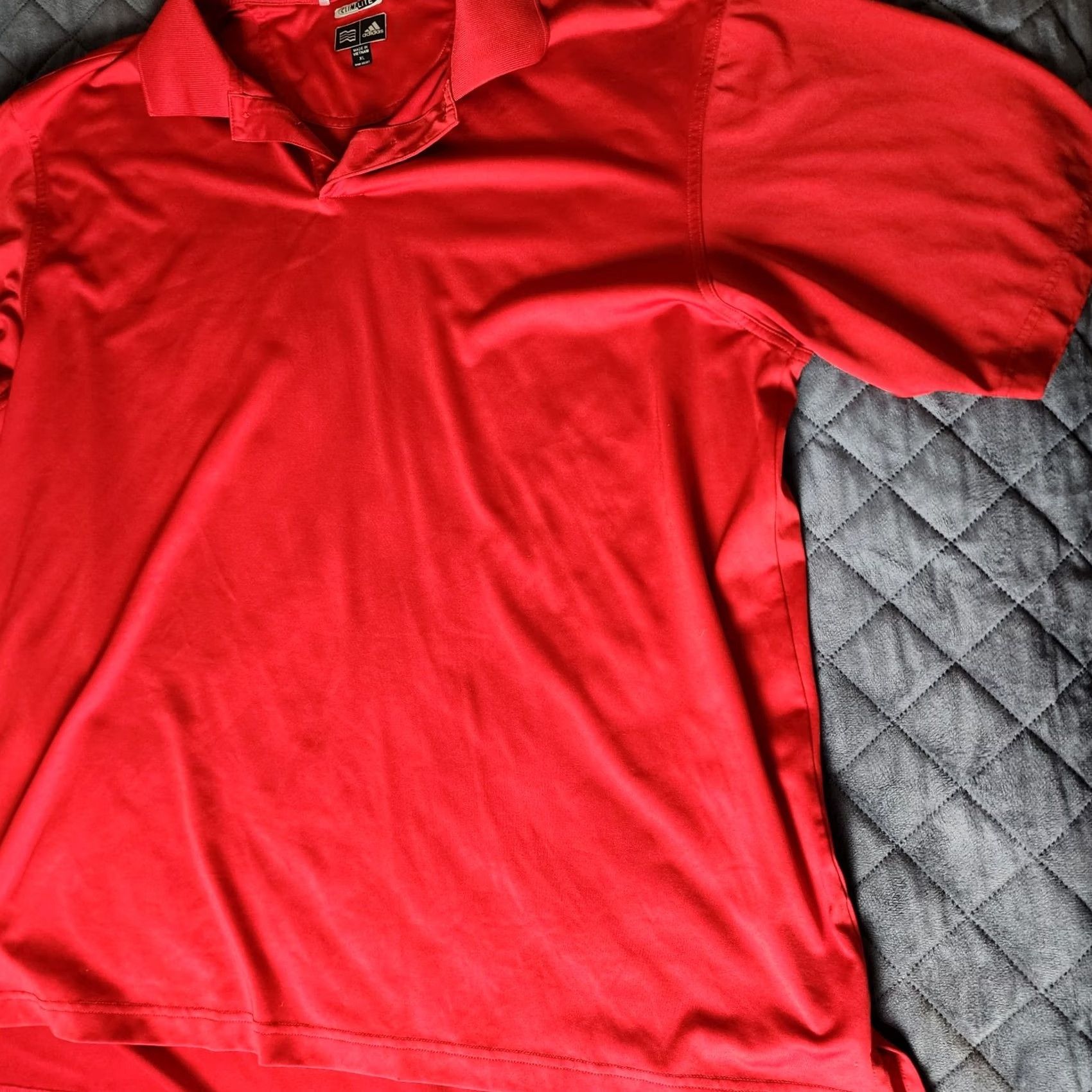 Adidas ADIDAS Polo Shirt Solid Red ClimaLite Moisture Wicking Short Sleeve XL Golf Men Polo Red XL Climalite Golf Mens Size US XL / EU 56 / 4 - 3 Thumbnail