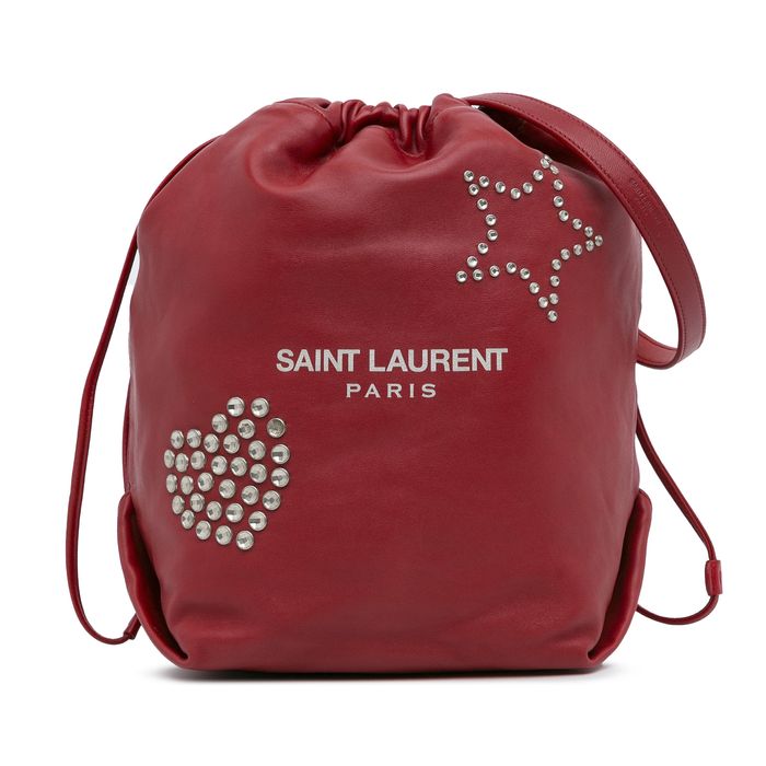 Yves Saint Laurent Saint Laurent Teddy Studded Leather Bucket Bag Grailed