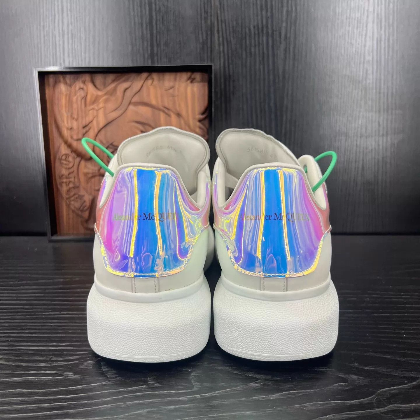 Alexander McQueen White Low-Top Sneakers with Thick Sole. Size US 8.5 / EU 41-42 - 5 Thumbnail