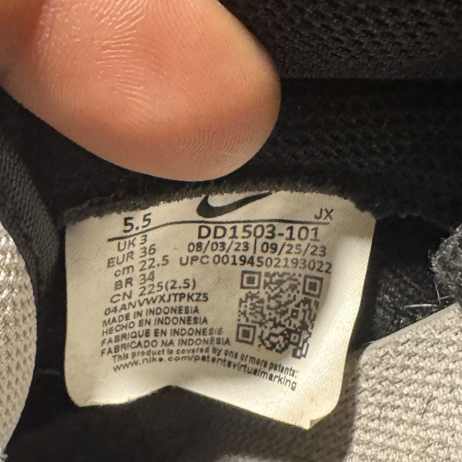 Nike Size 5.5 - Nike Dunk Low Black White W Size US 5.5 / IT 35.5 - 7 Thumbnail