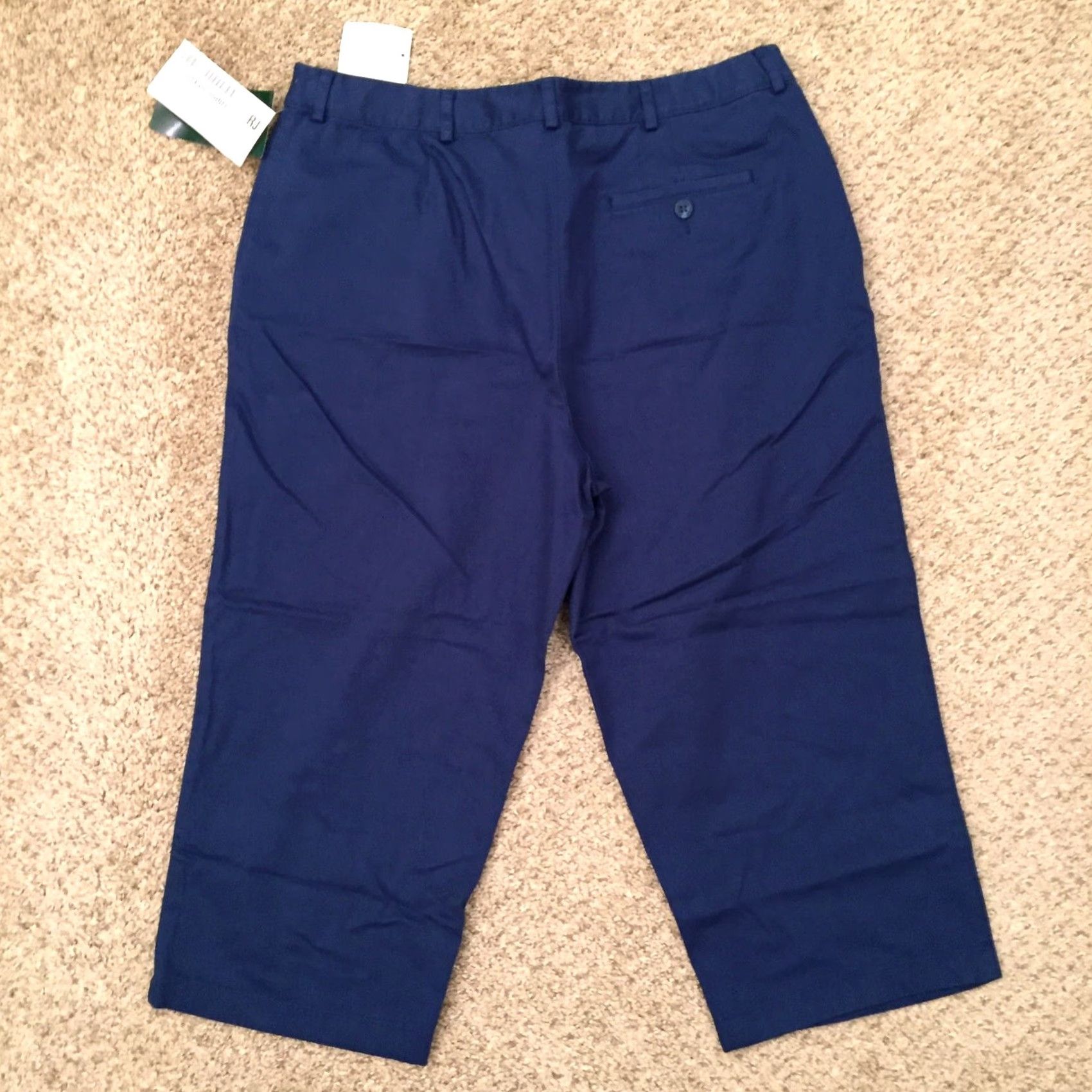Vintage LL Bean Pants Womens 16P Cropped Bay Side Twill Blue Classic Fit Pants 16P Womens Size 38" / US 16 / IT 52 - 7 Thumbnail