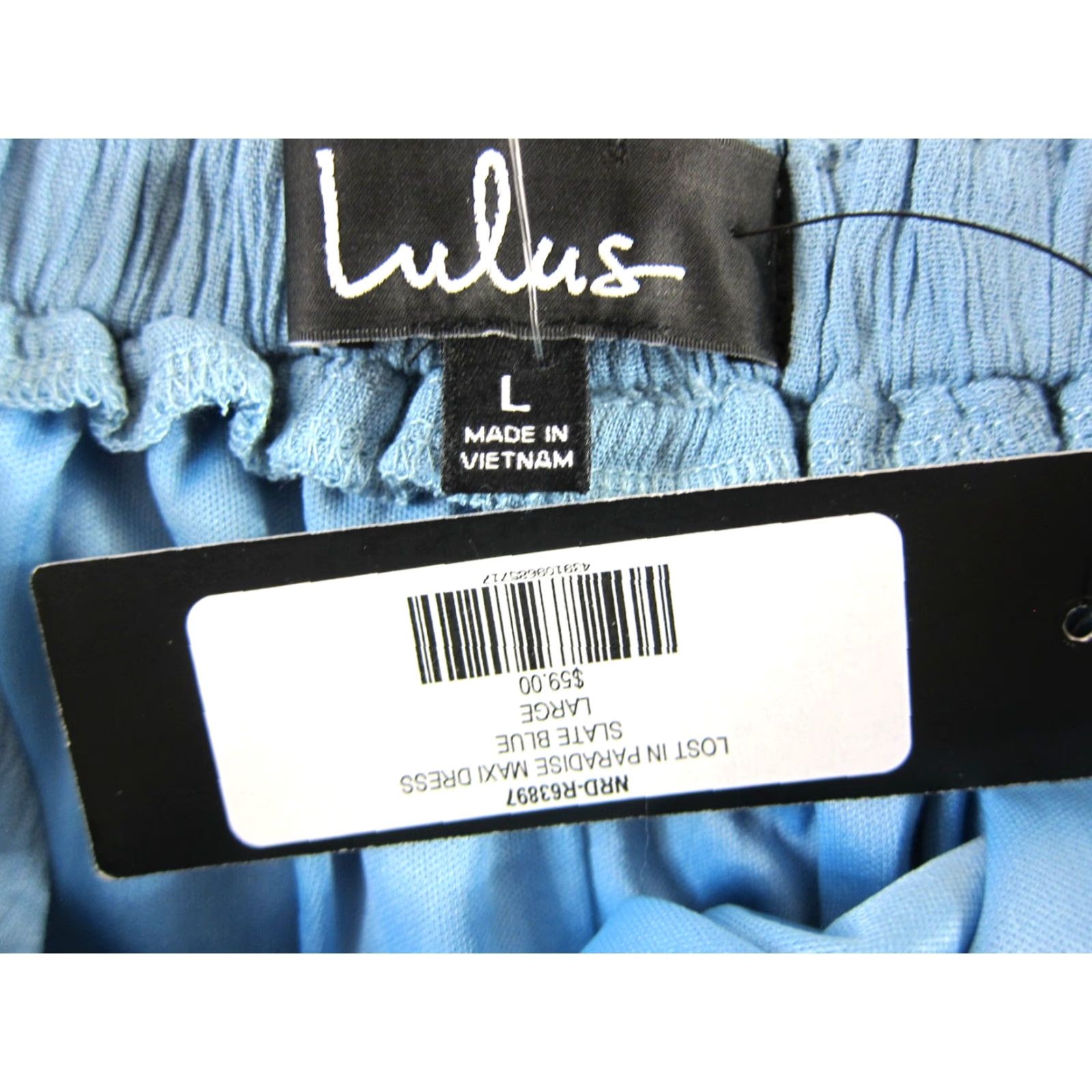 Lulus Lulus NWT Slate Blue Rayon Lost in Paradise Open Back Long Maxi Sun Dress Large Size L / US 10 / IT 46 - 4 Thumbnail